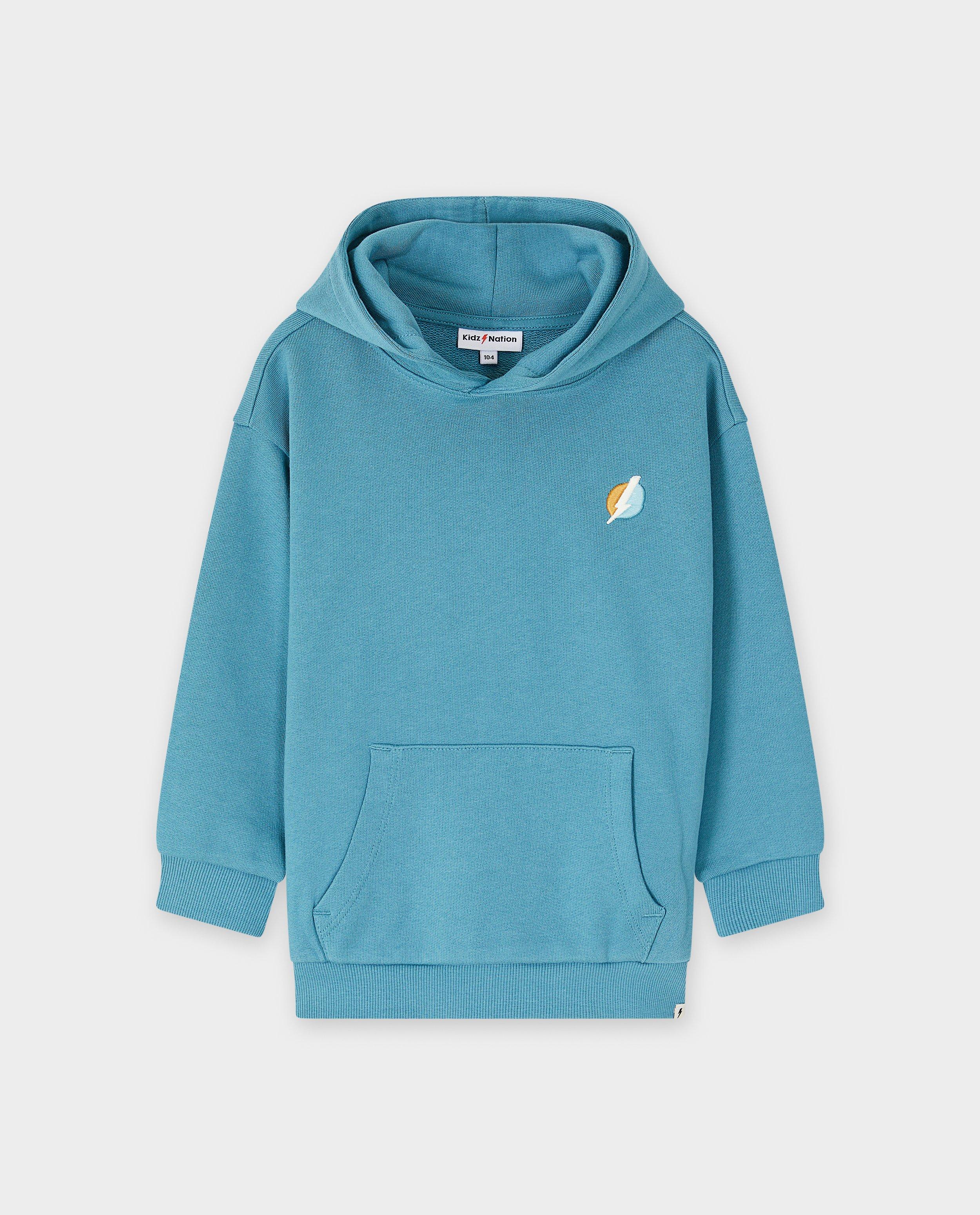 T-shirts - Hoodie met geborduurde bliksemschicht