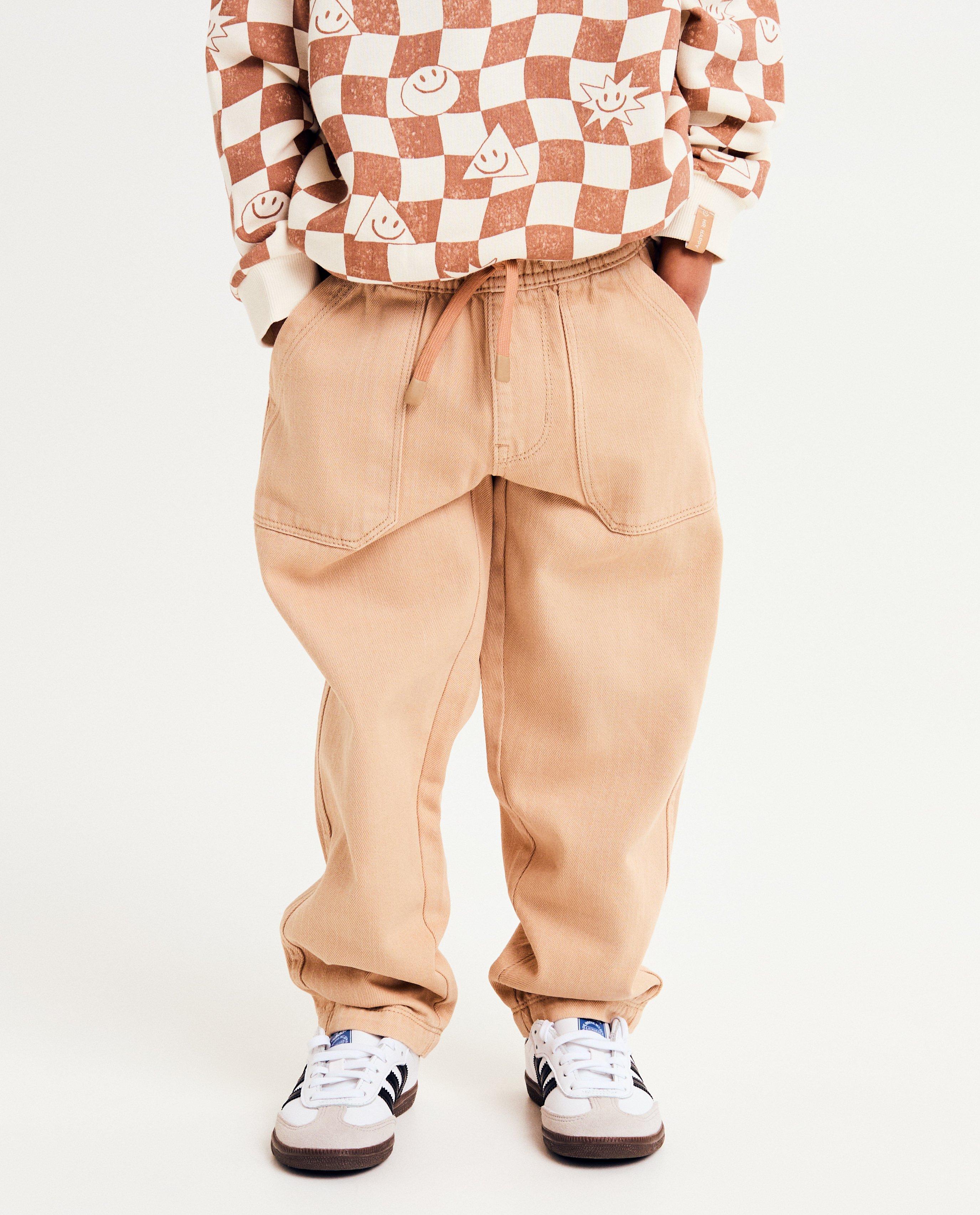 Broeken - Beige jeans, baggy fit