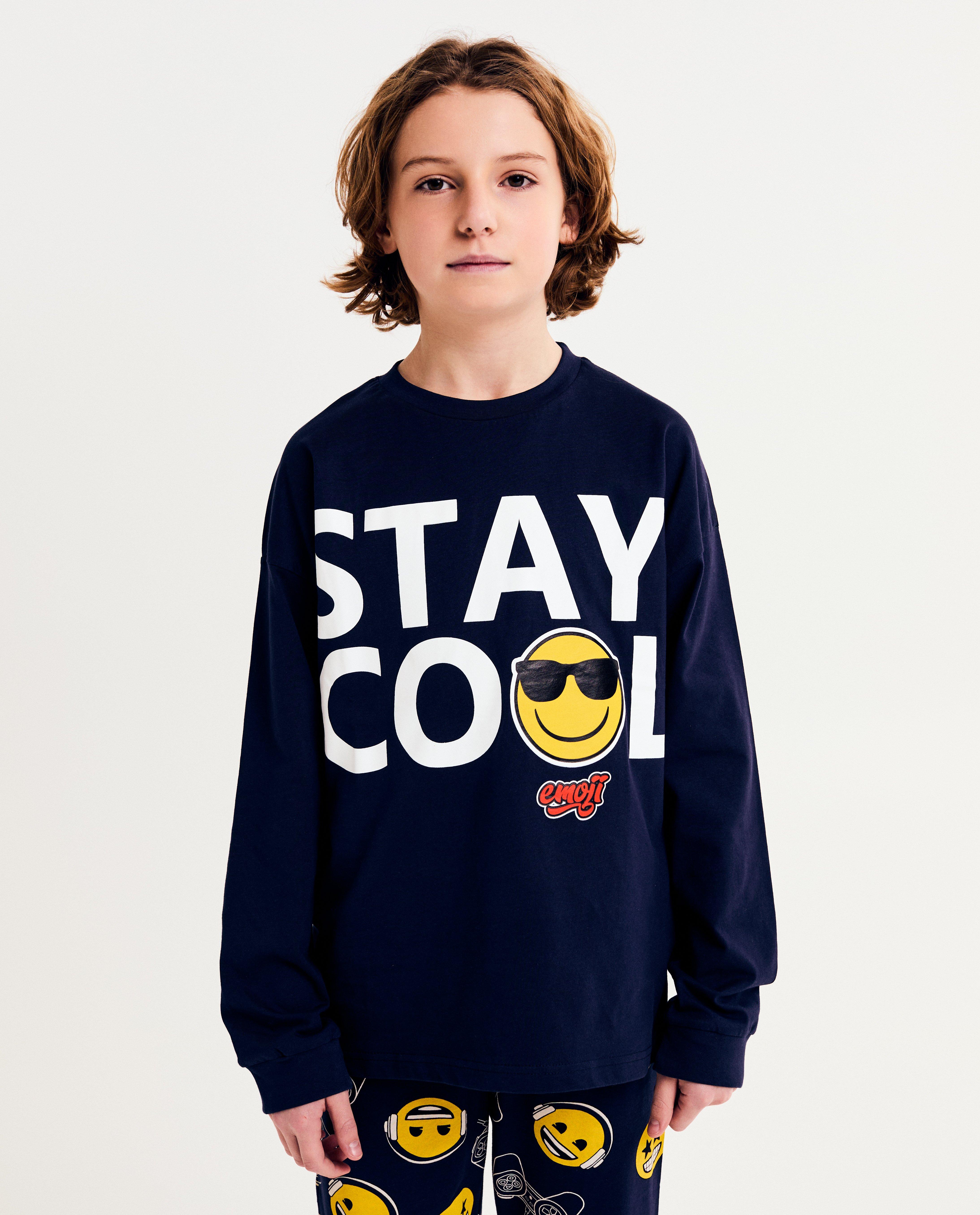 Nachtkleding - Pyjama met print emoji's