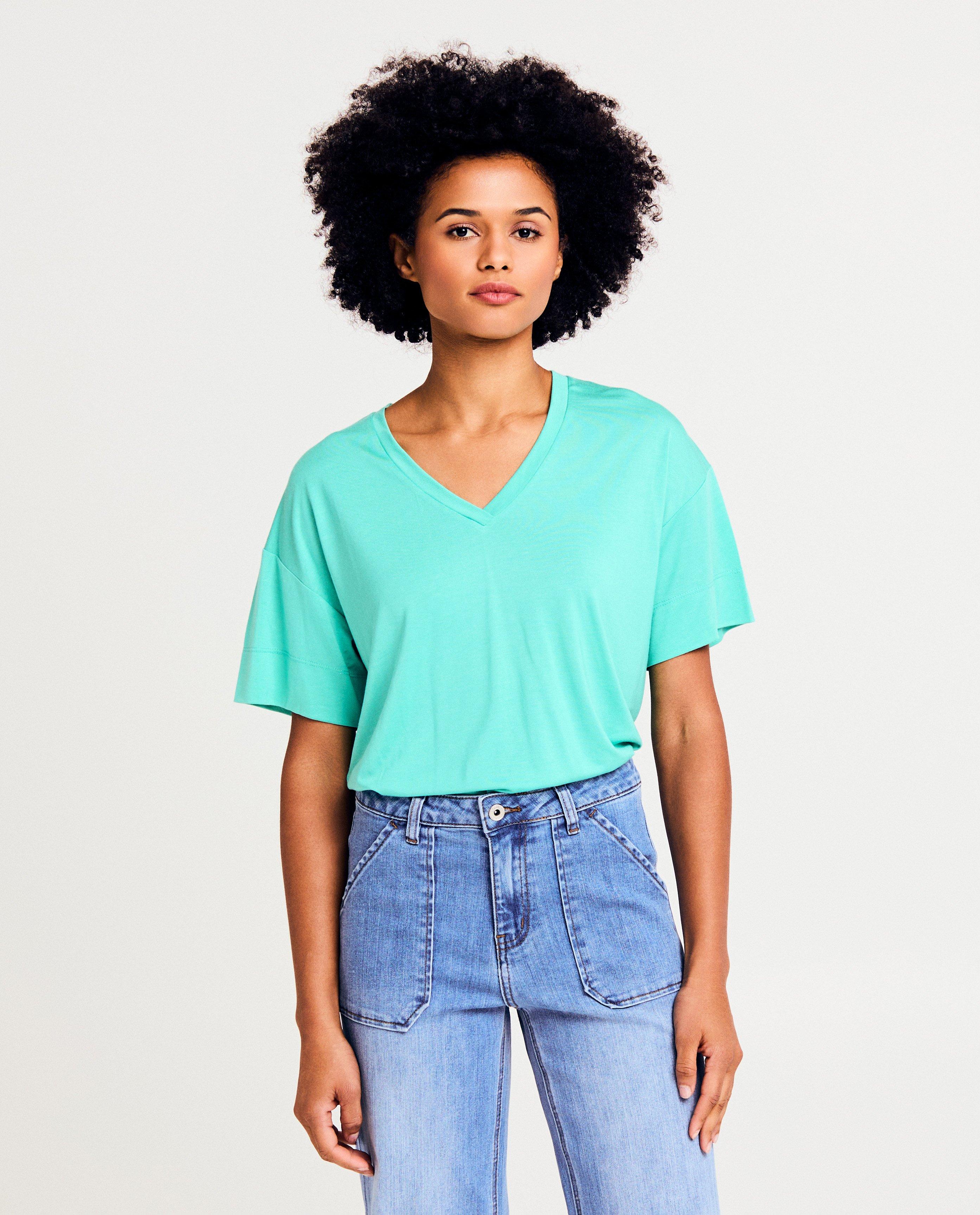 T-shirt met siernaden - null - Sora