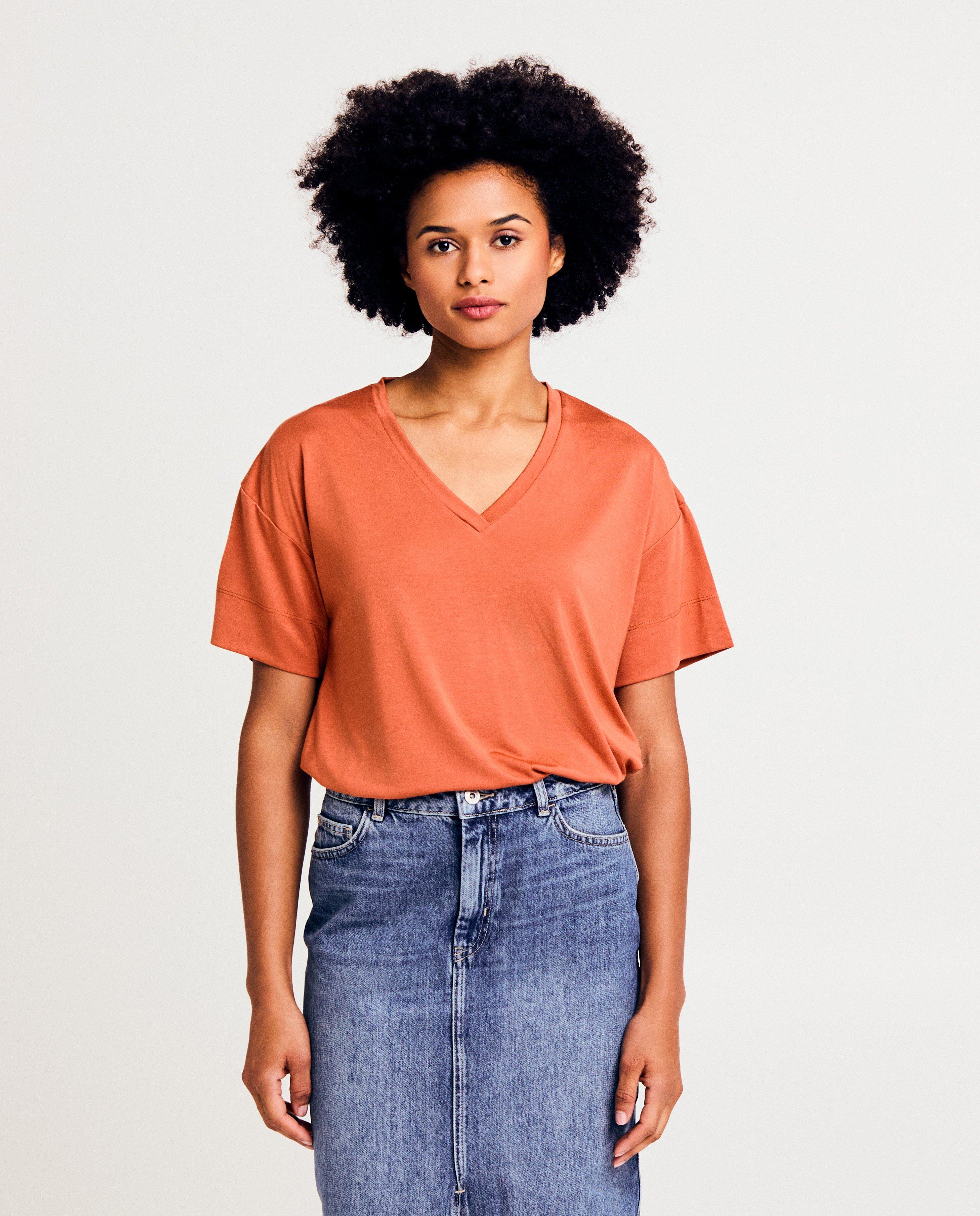 T-shirt met siernaden - null - Sora