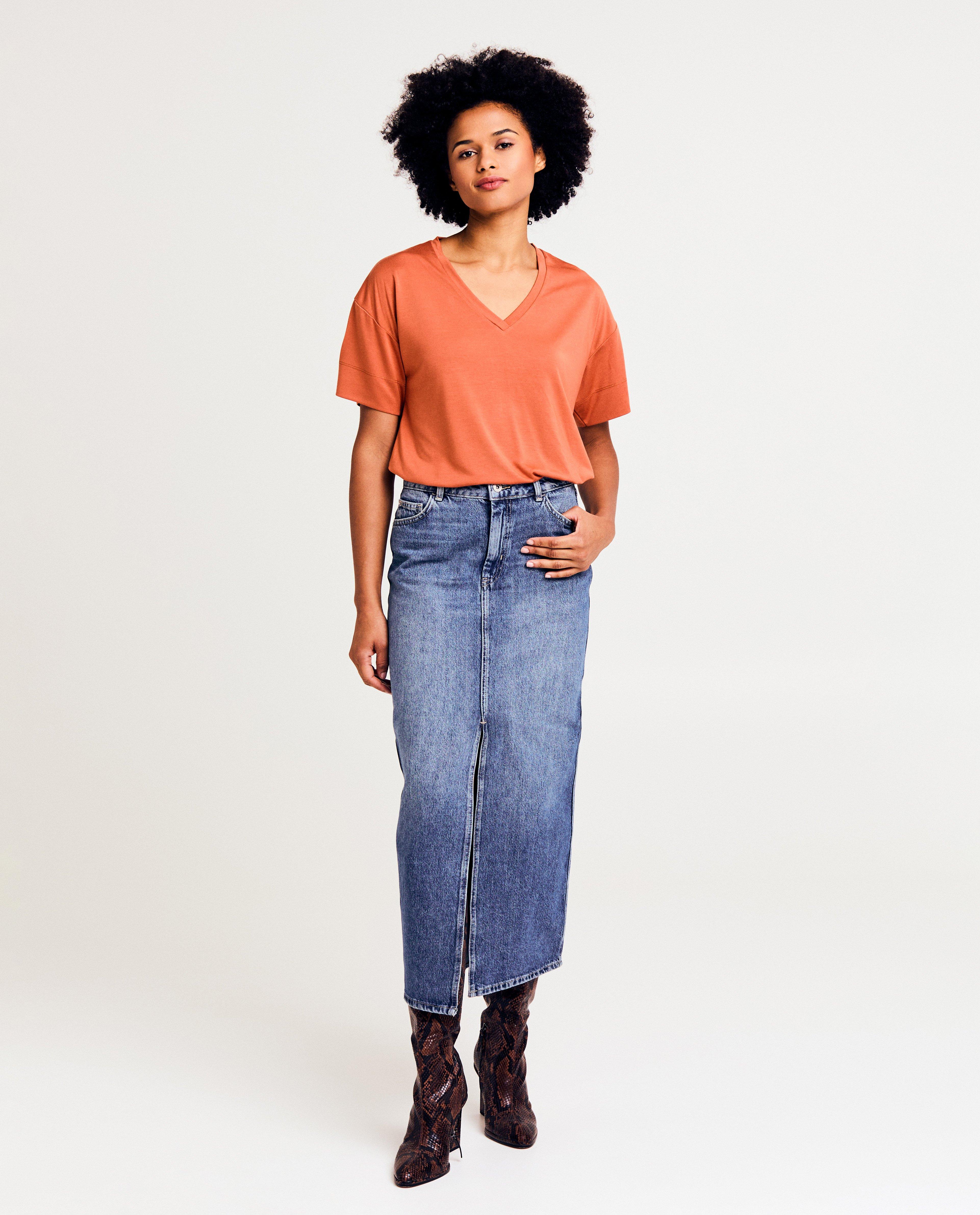 T-shirts - T-shirt met siernaden