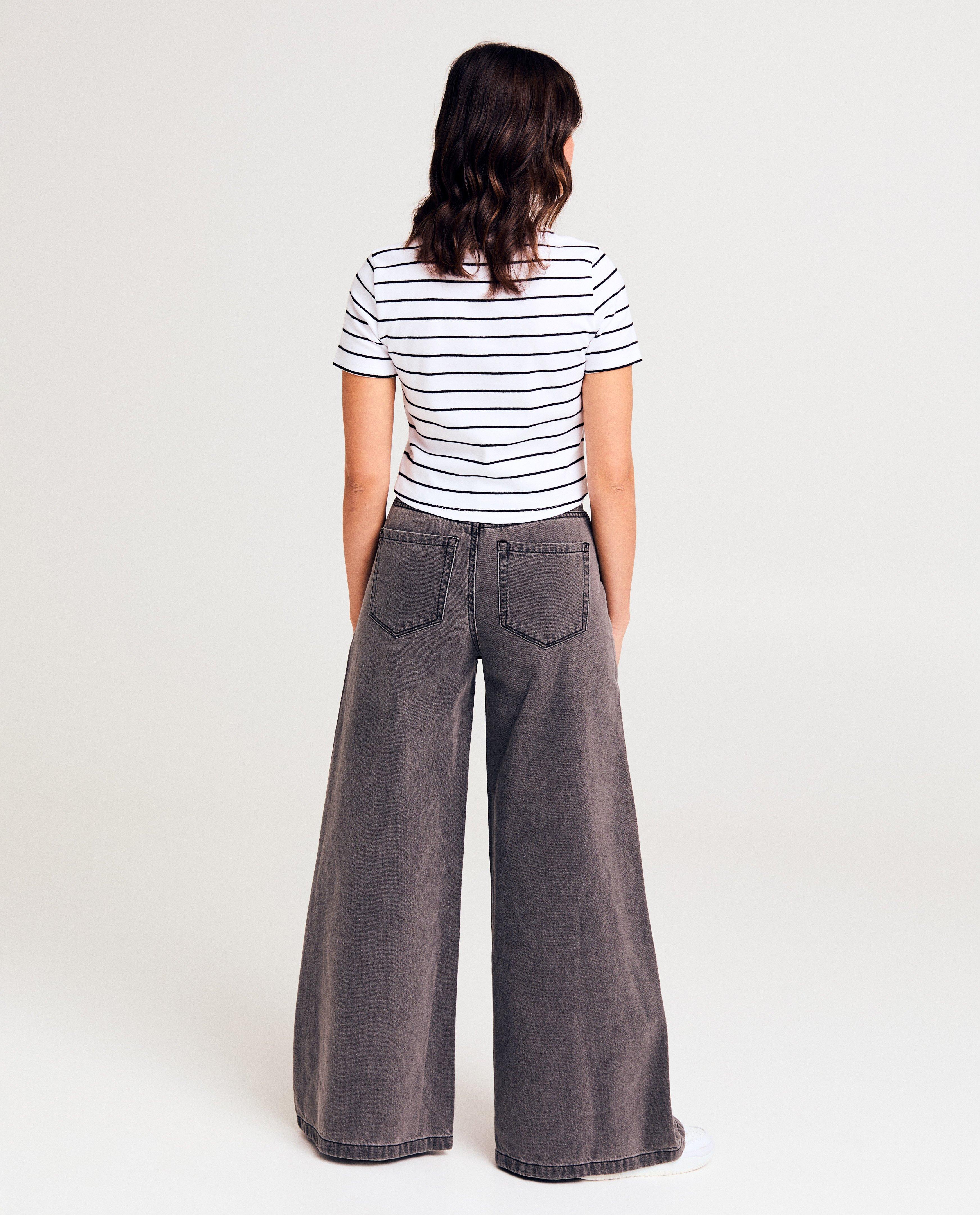 Jeans - Grijze jeans, extra wide fit