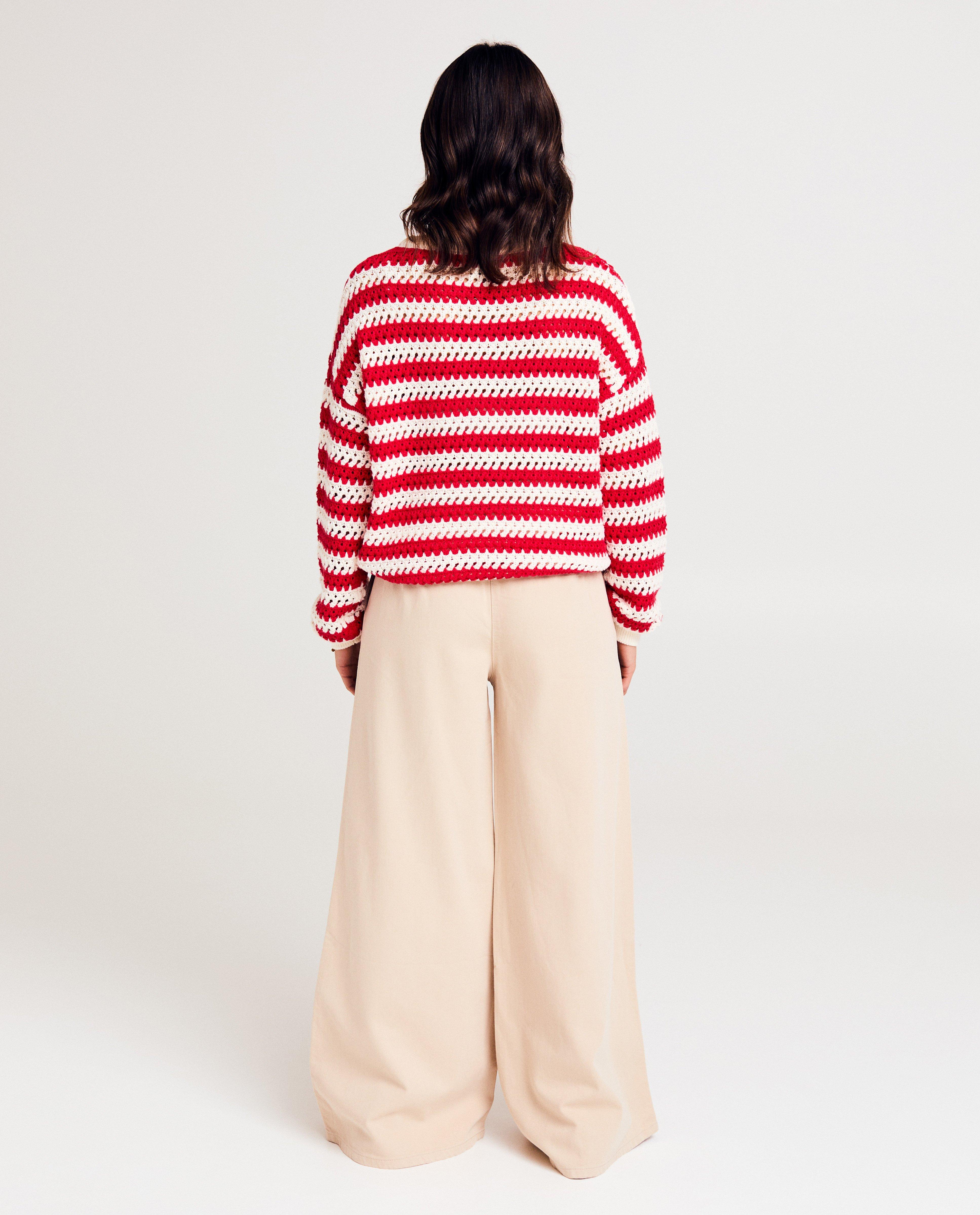 Broeken - Beige broek, extra wide fit