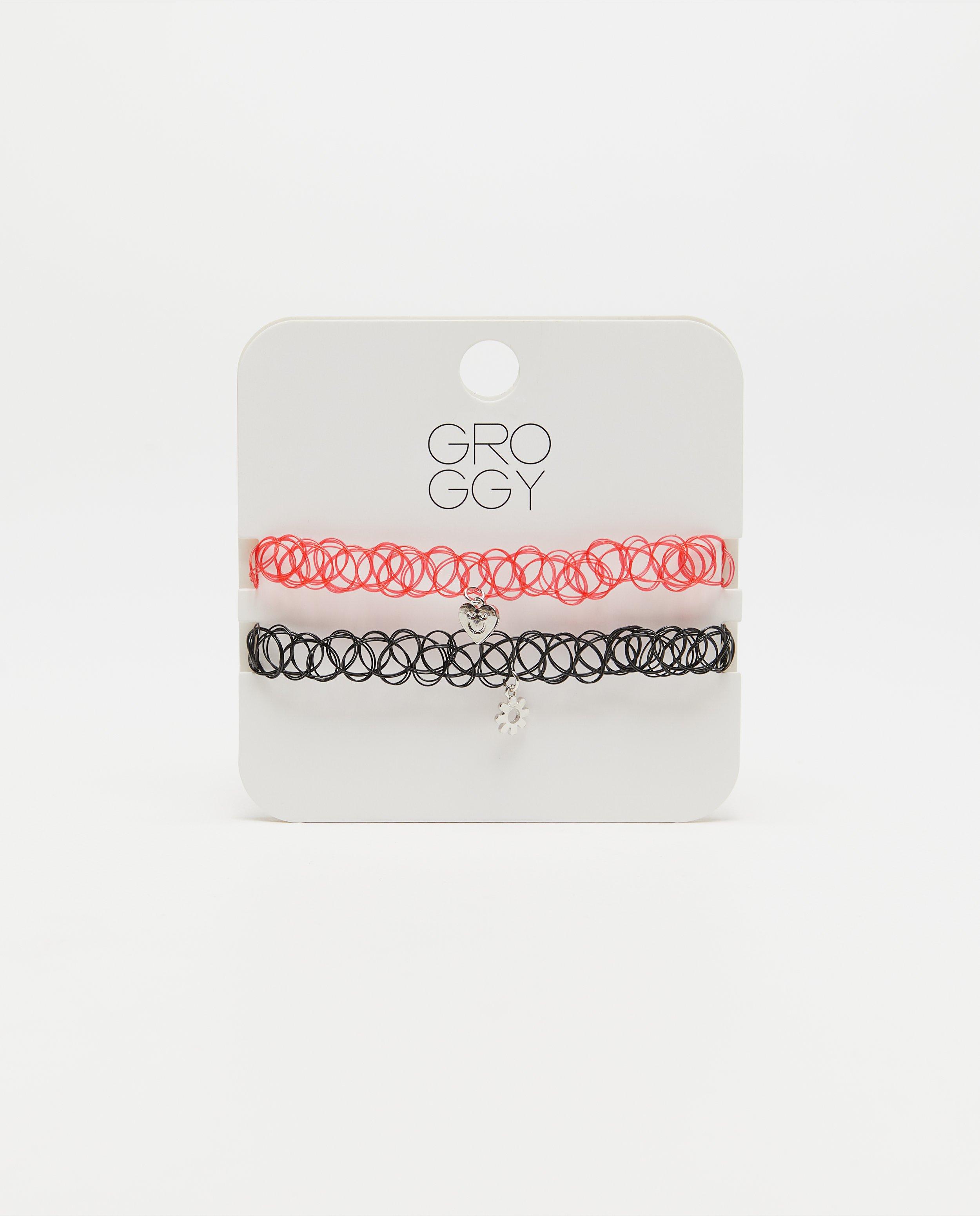Set van 2 choker-kettingen - null - Groggy