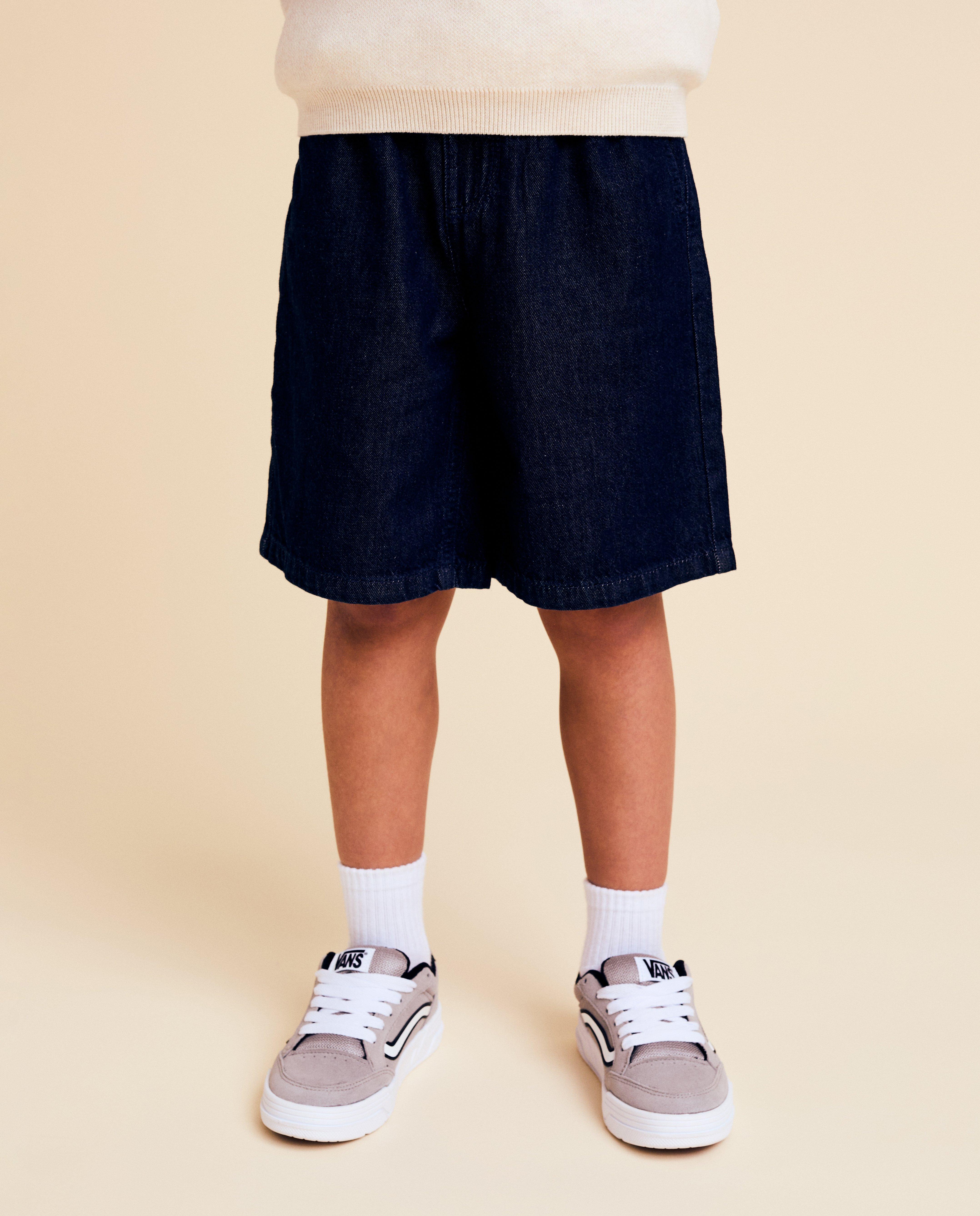 Shorten - Donkerblauwe short, baggy fit