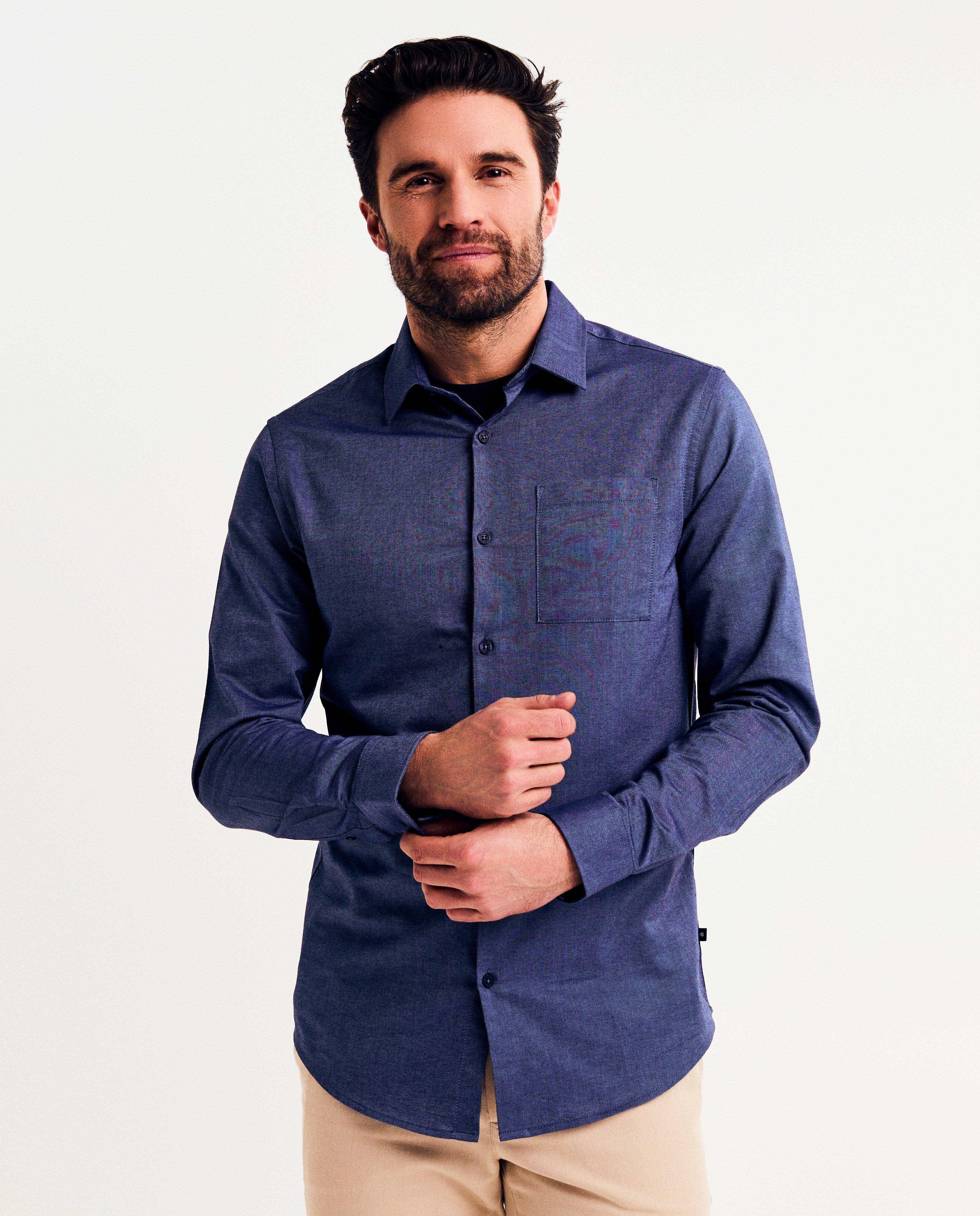 Hemden - Blauw hemd, slim fit