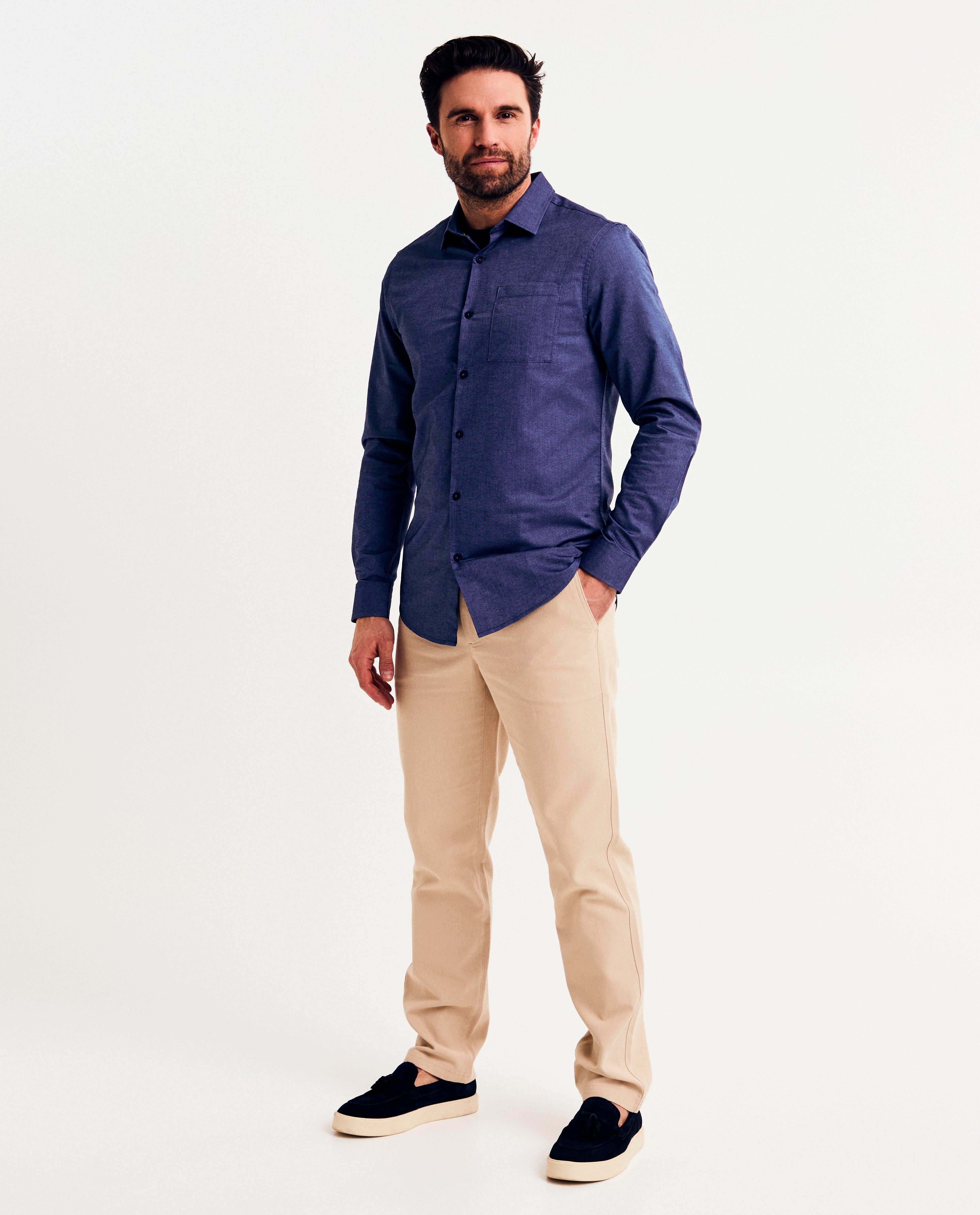 Hemden - Blauw hemd, slim fit