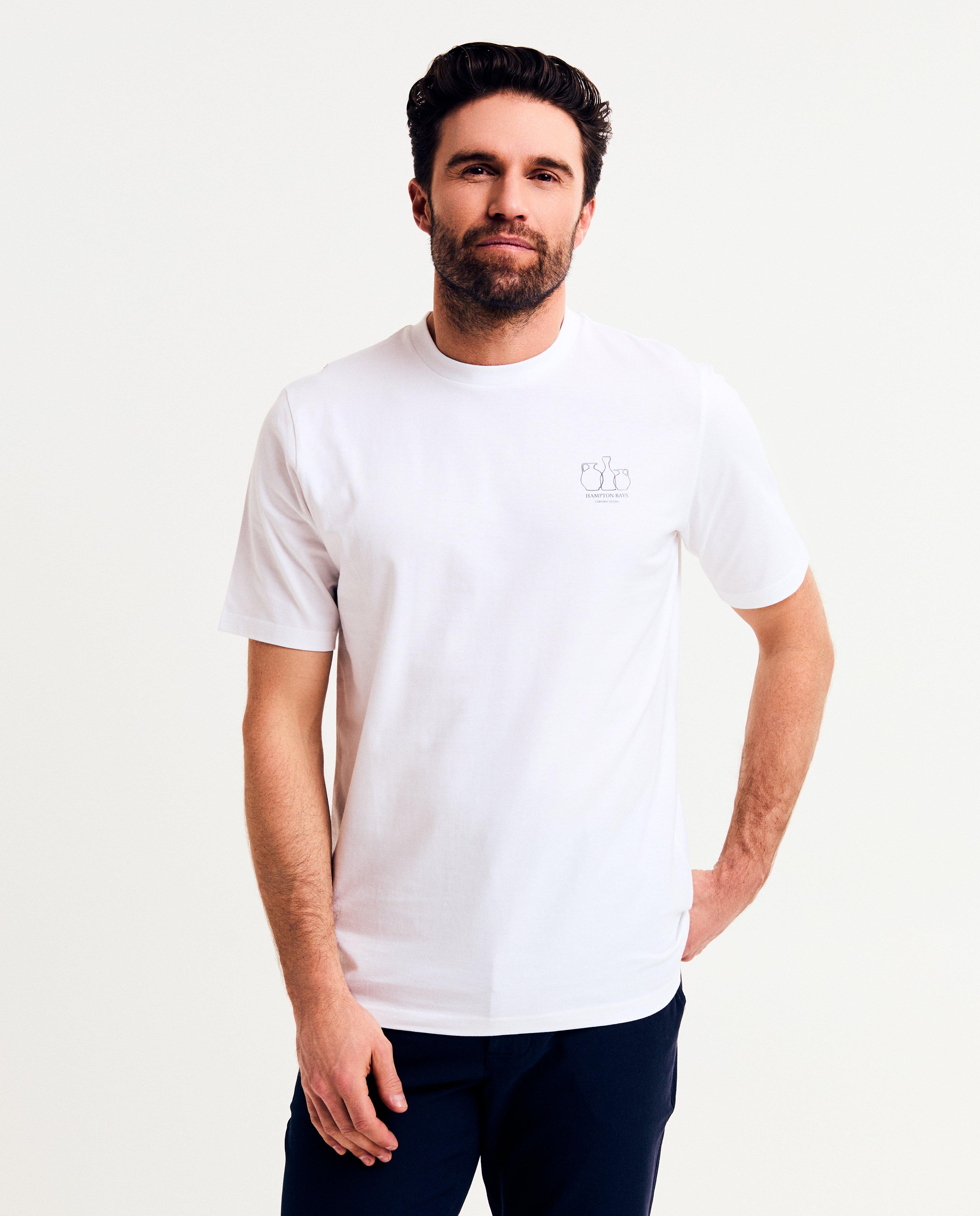 T-shirt met backprint - null - Hampton Bays