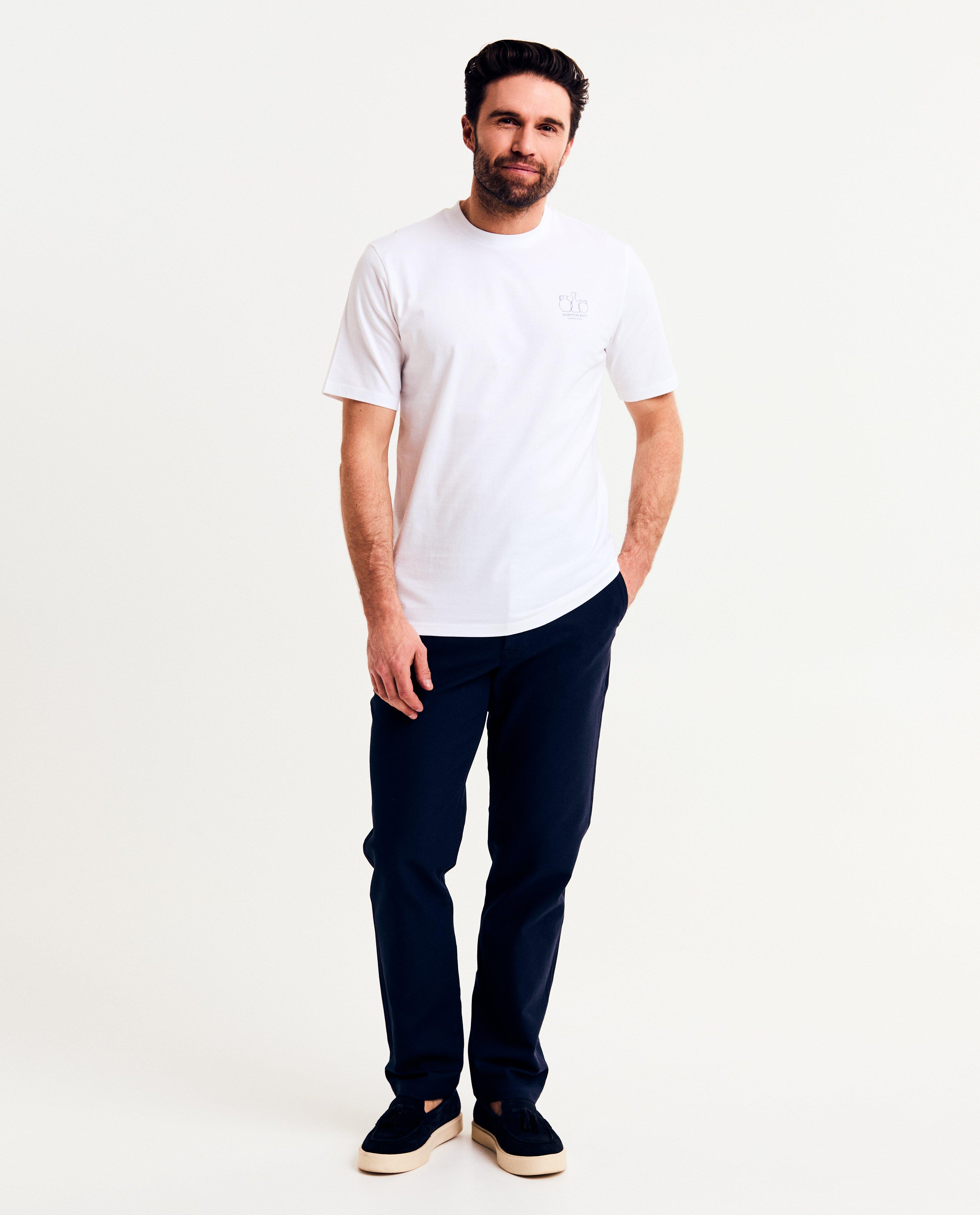 Donkerblauwe broek, straight fit