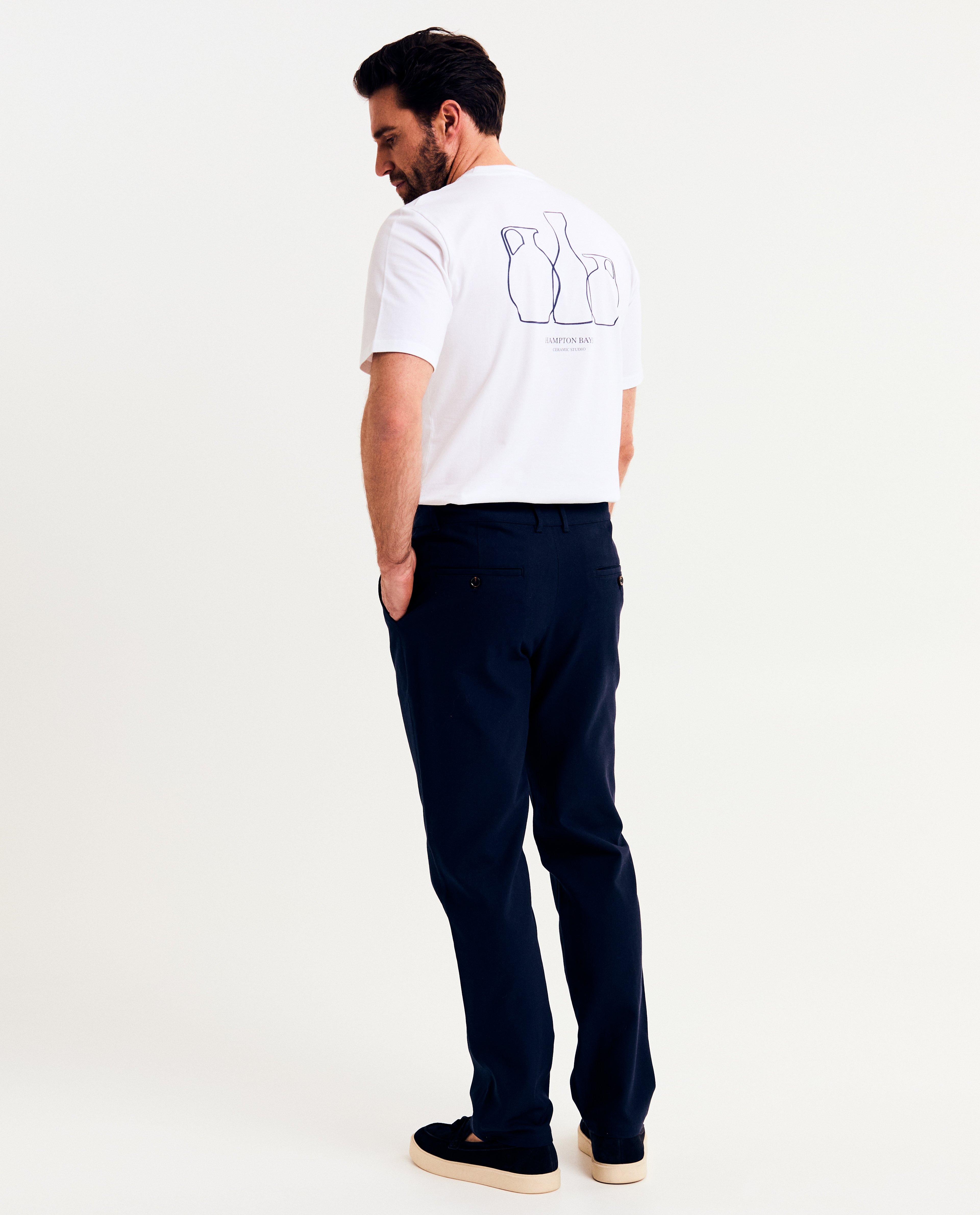 Broeken - Donkerblauwe broek, straight fit