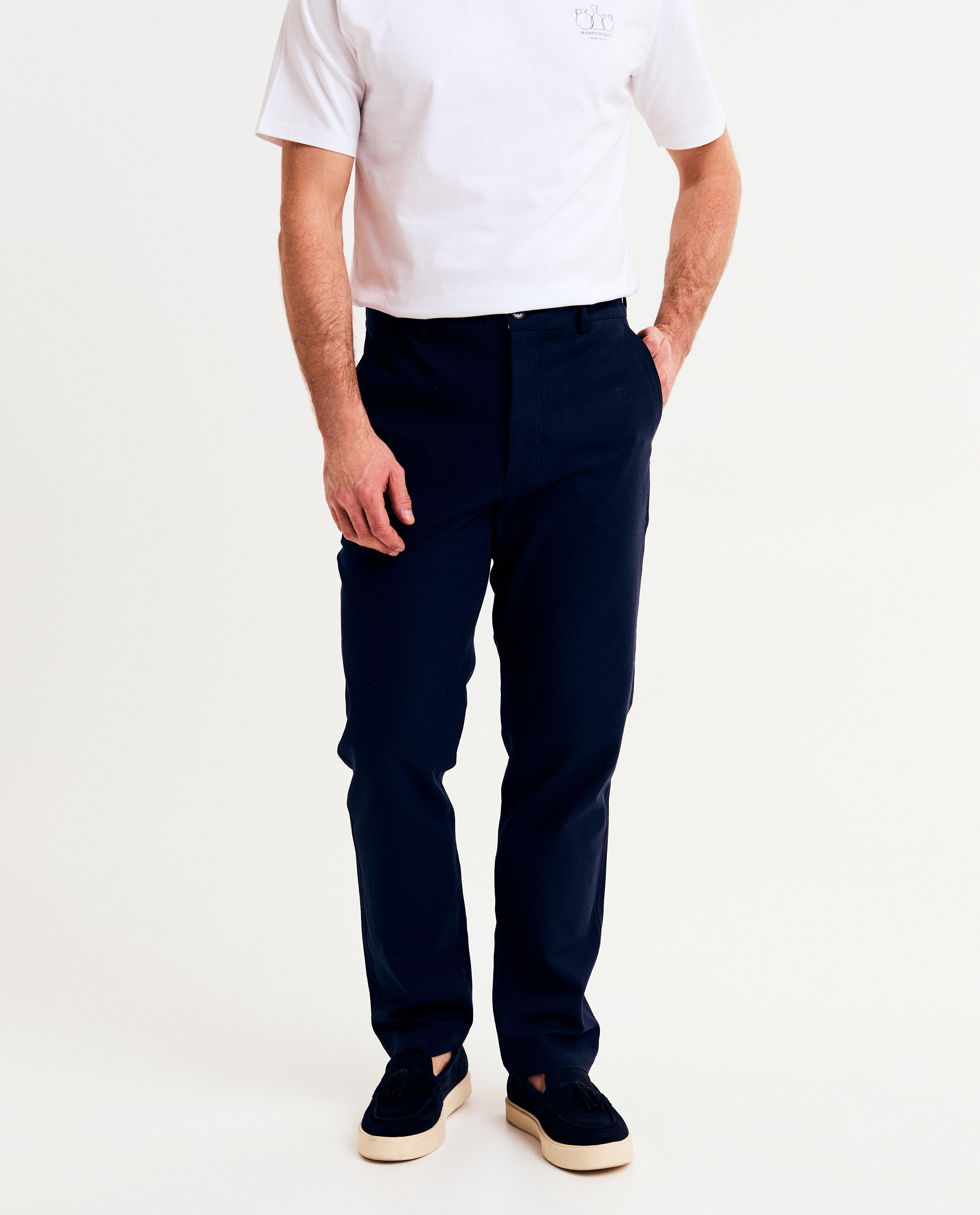 Broeken - Donkerblauwe broek, straight fit