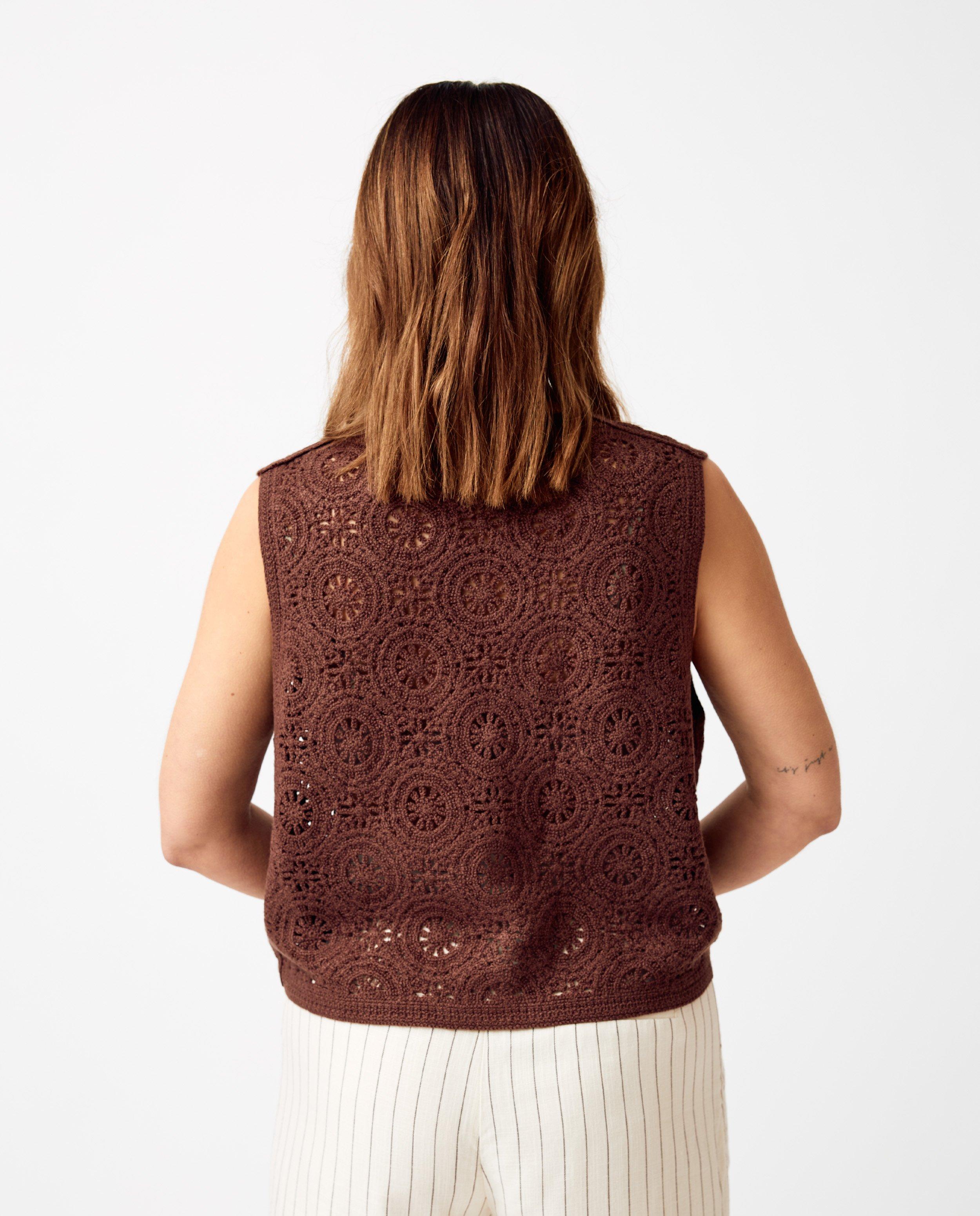 Cardigans - Gilet crocheté avec motif circulaire