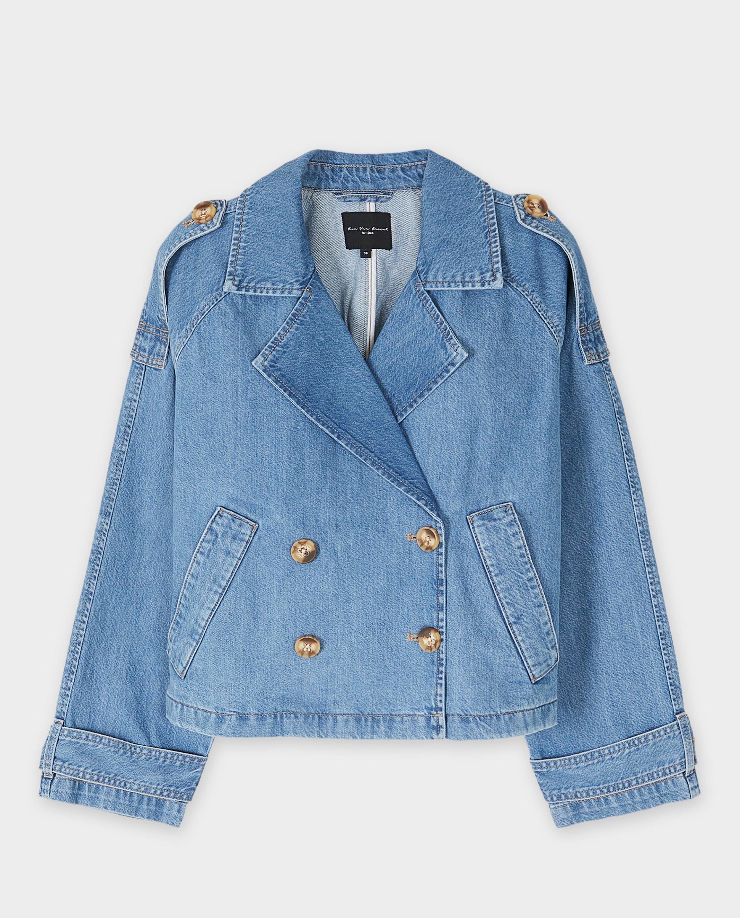 Korte trenchcoat van jeans, oversized fit - Product Detail - blauw - afbeelding nummer 5