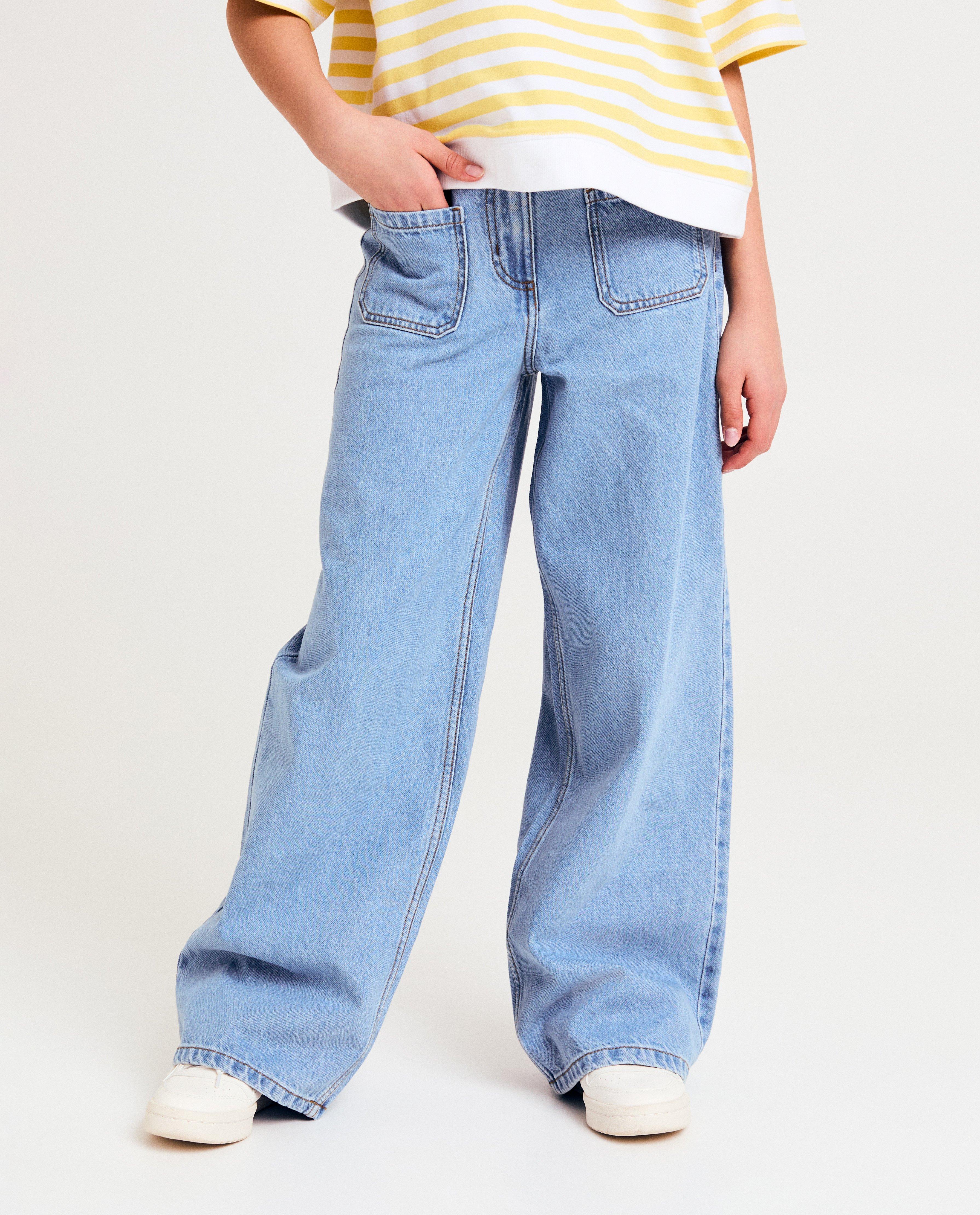 Jeans - Blauwe jeans, wide fit