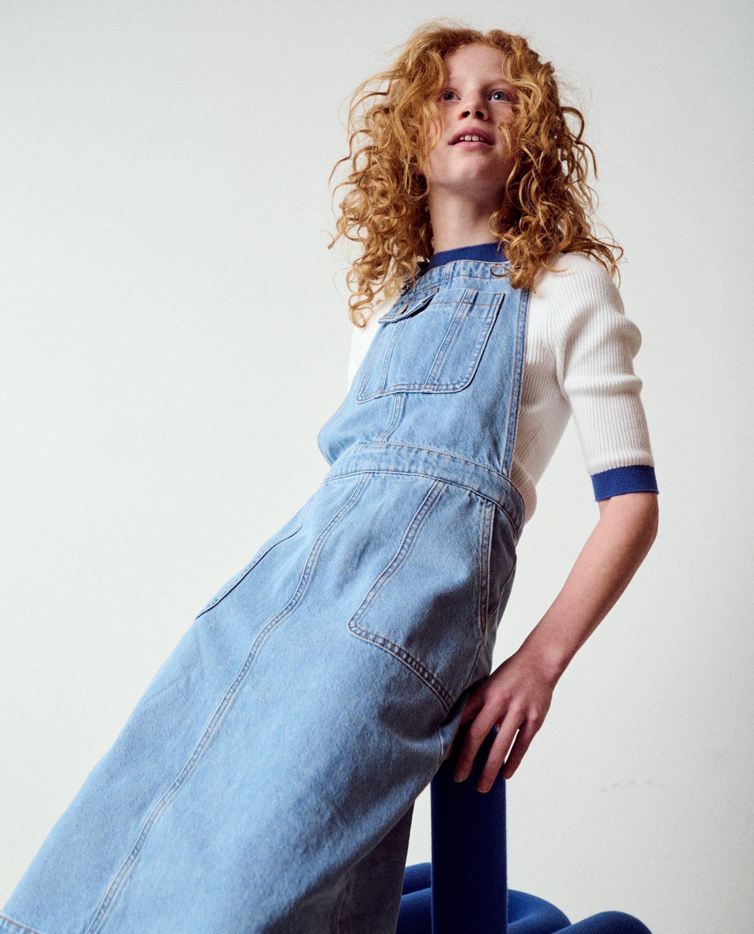 Salopettejurk van jeans - null - Fish & Chips