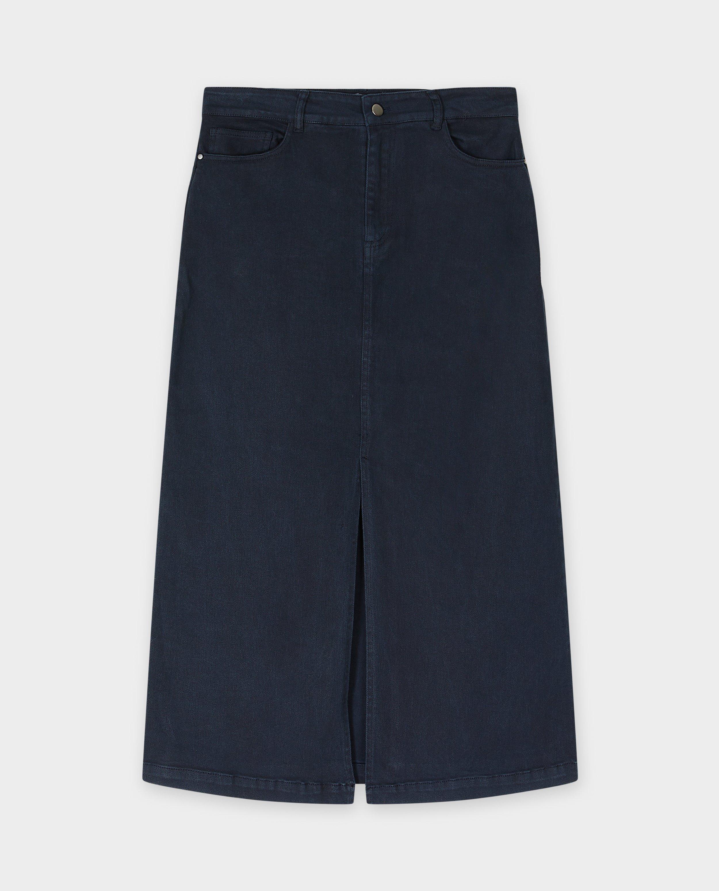 Rokken - Donkerblauwe jeansrok