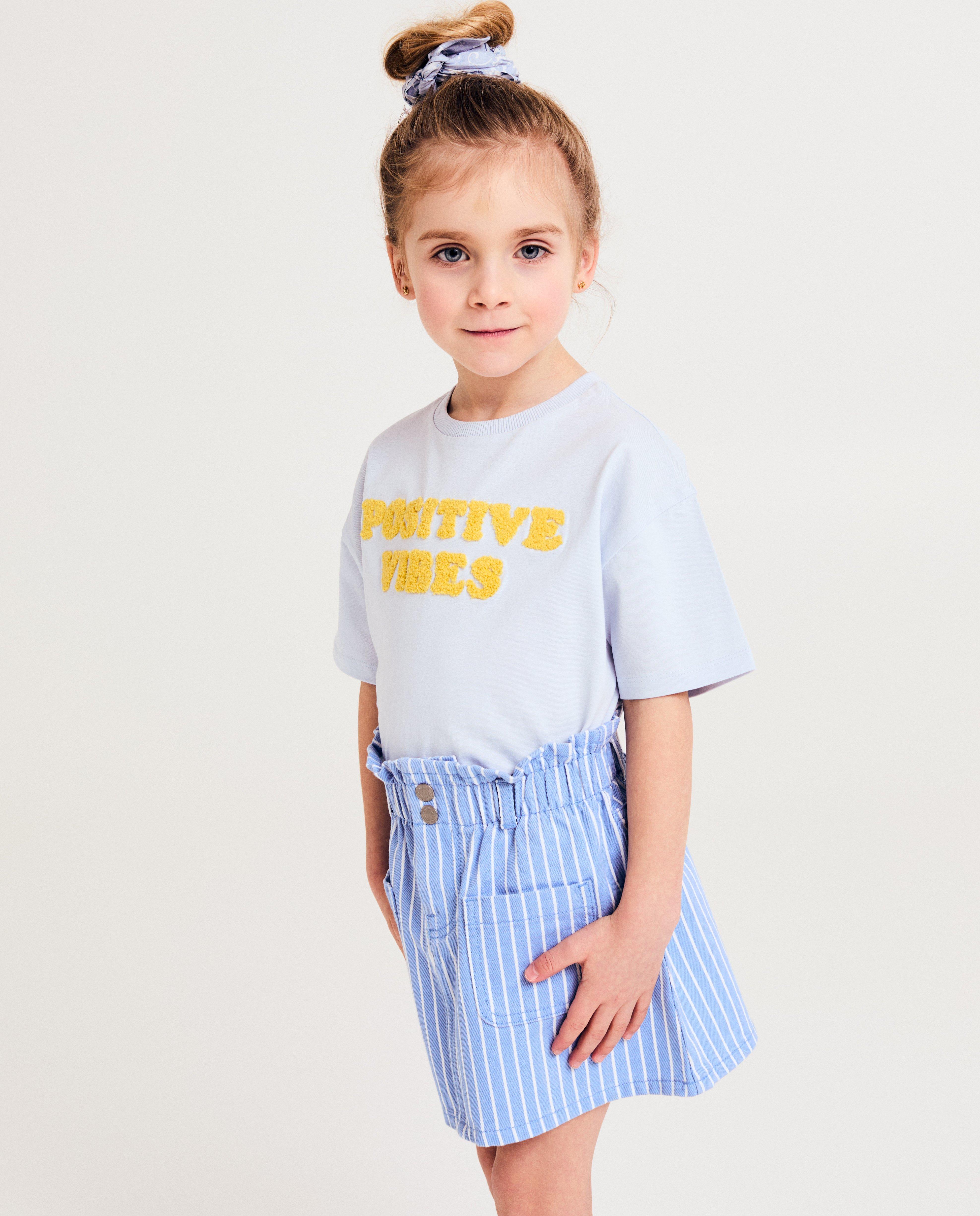 T-shirt met opschrift van bouclé - null - Milla Star