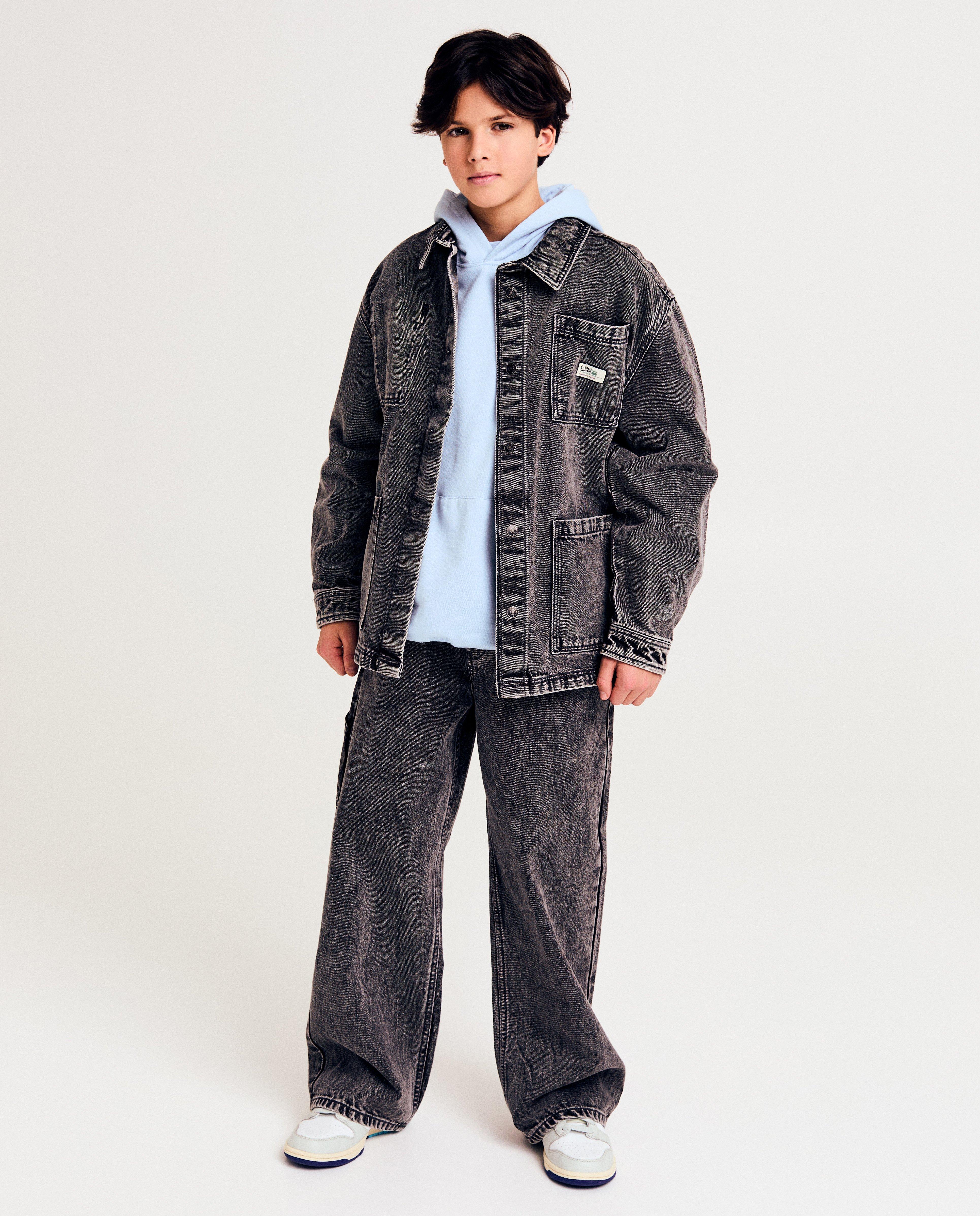 Cardigans - Veste en jeans gris foncé