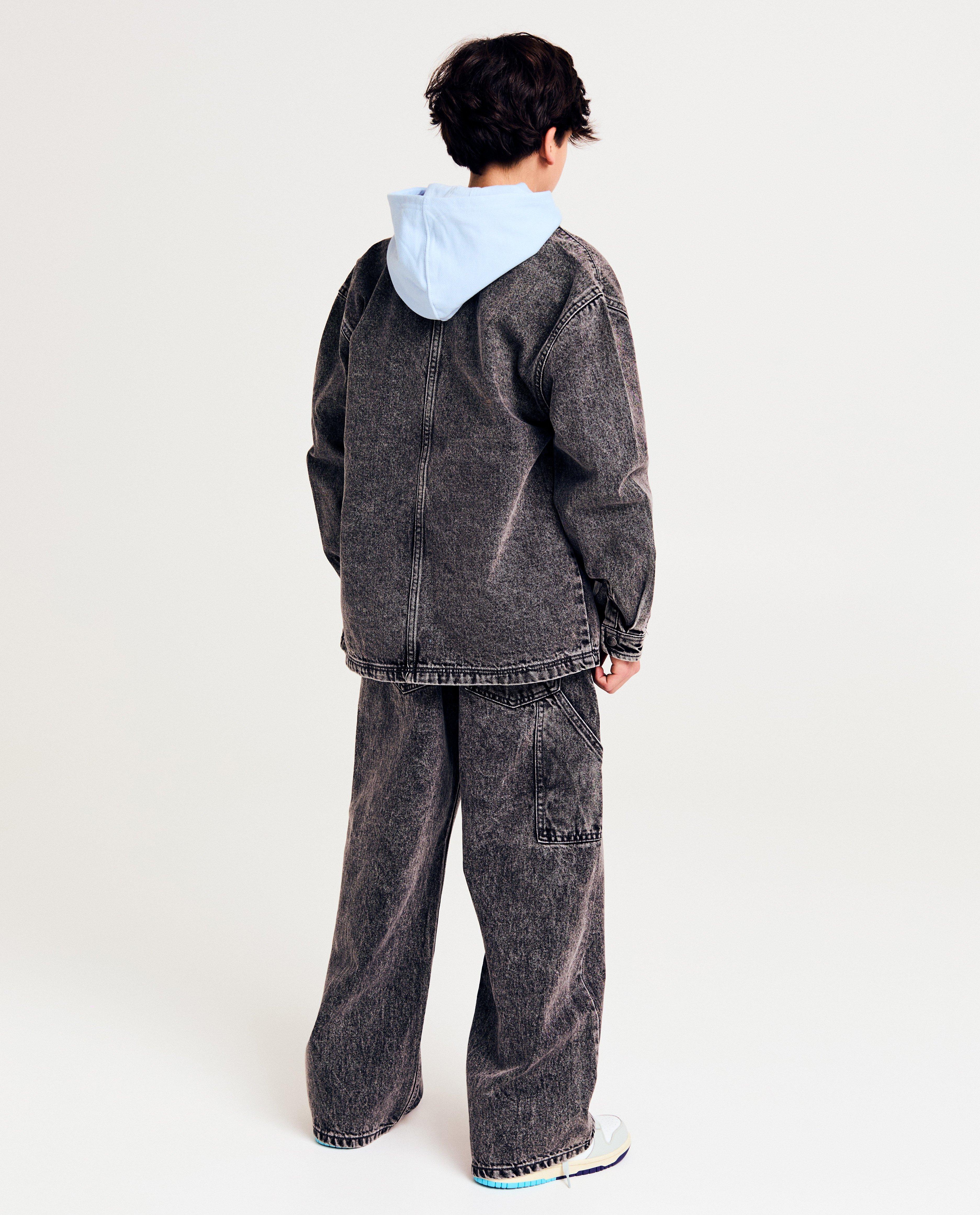 Cardigan - Donkergrijs jeansvest