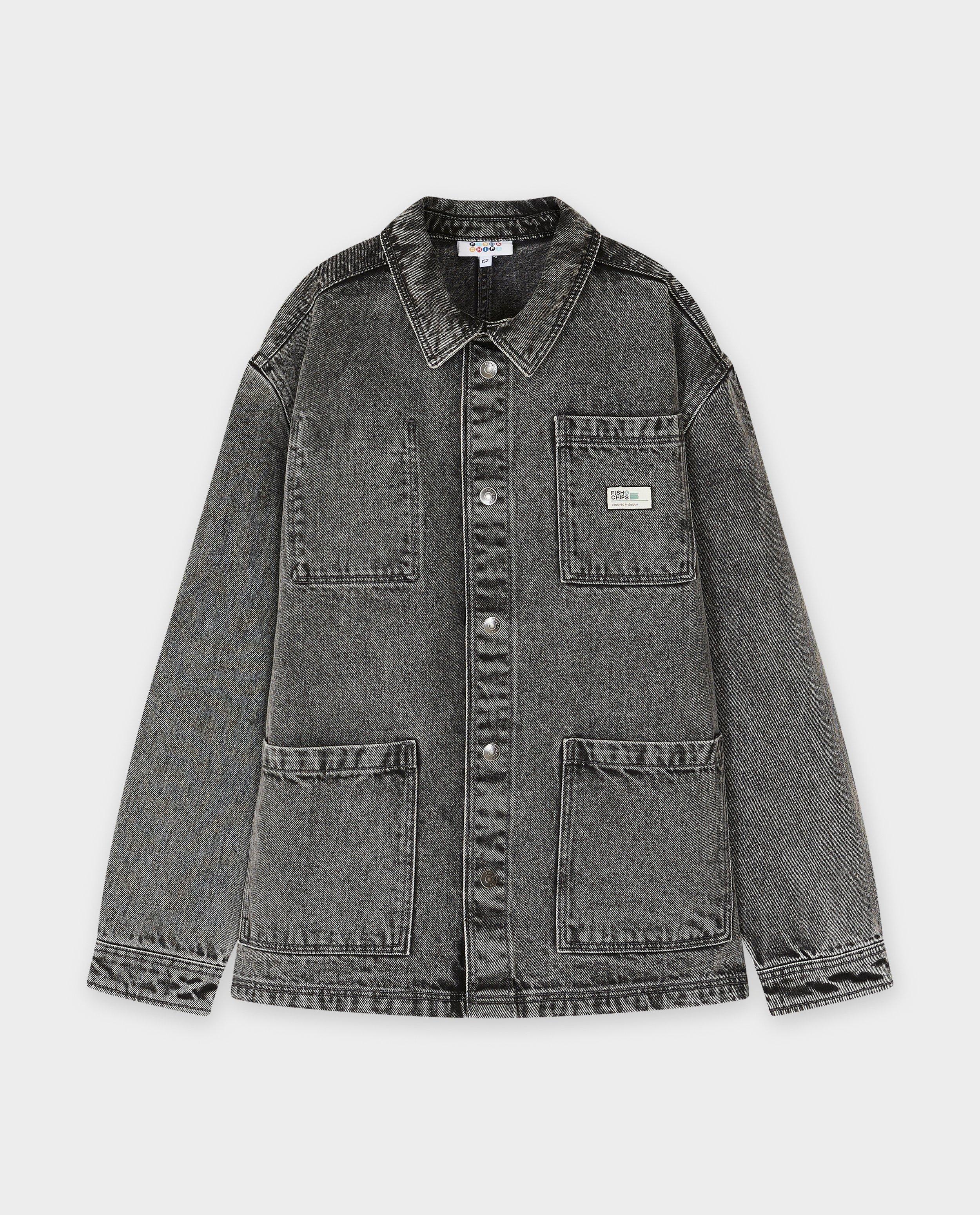 Cardigan - Donkergrijs jeansvest