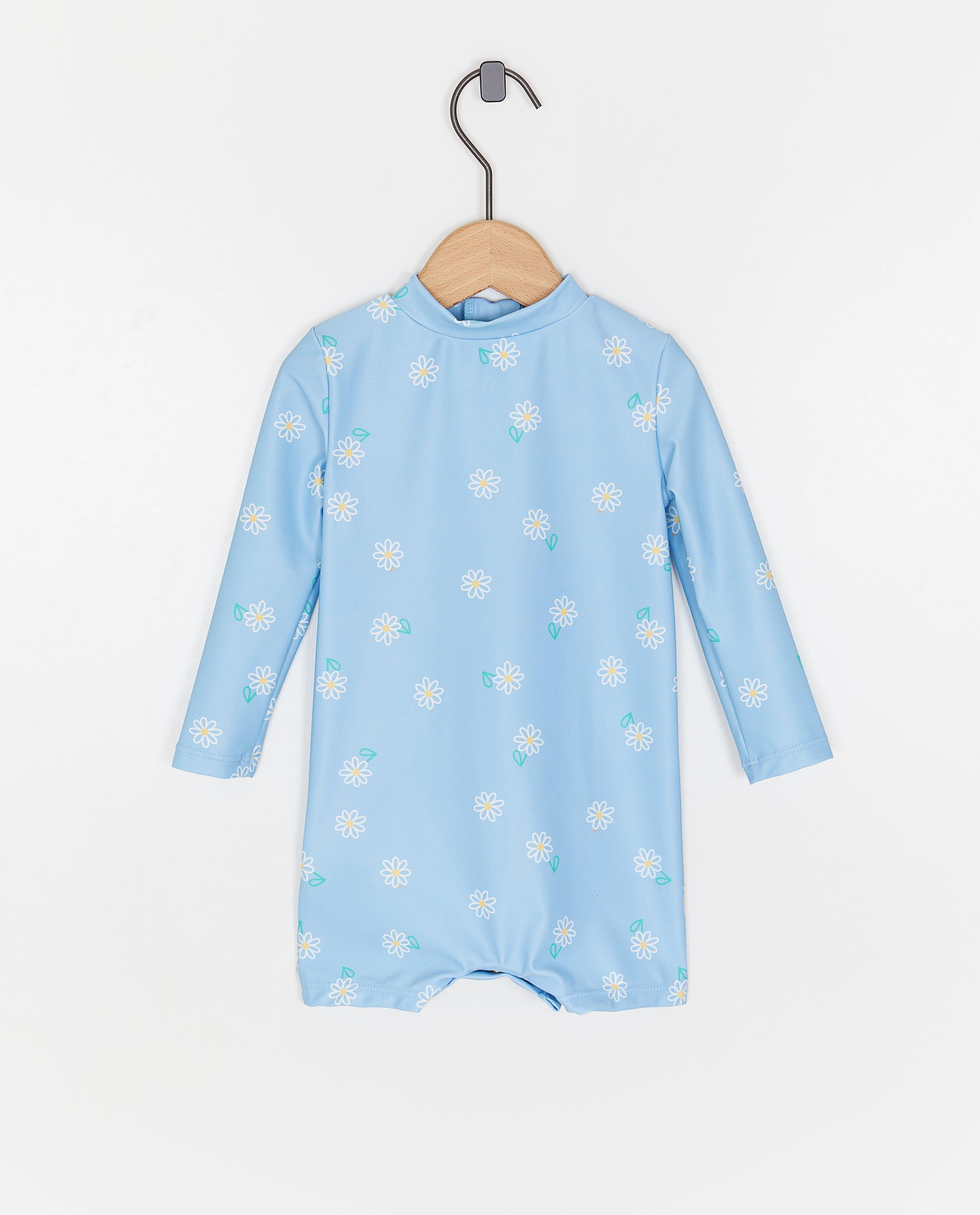 Zwemkleding - Zwempak met bloemenprint, UPF 50+, 62-104
