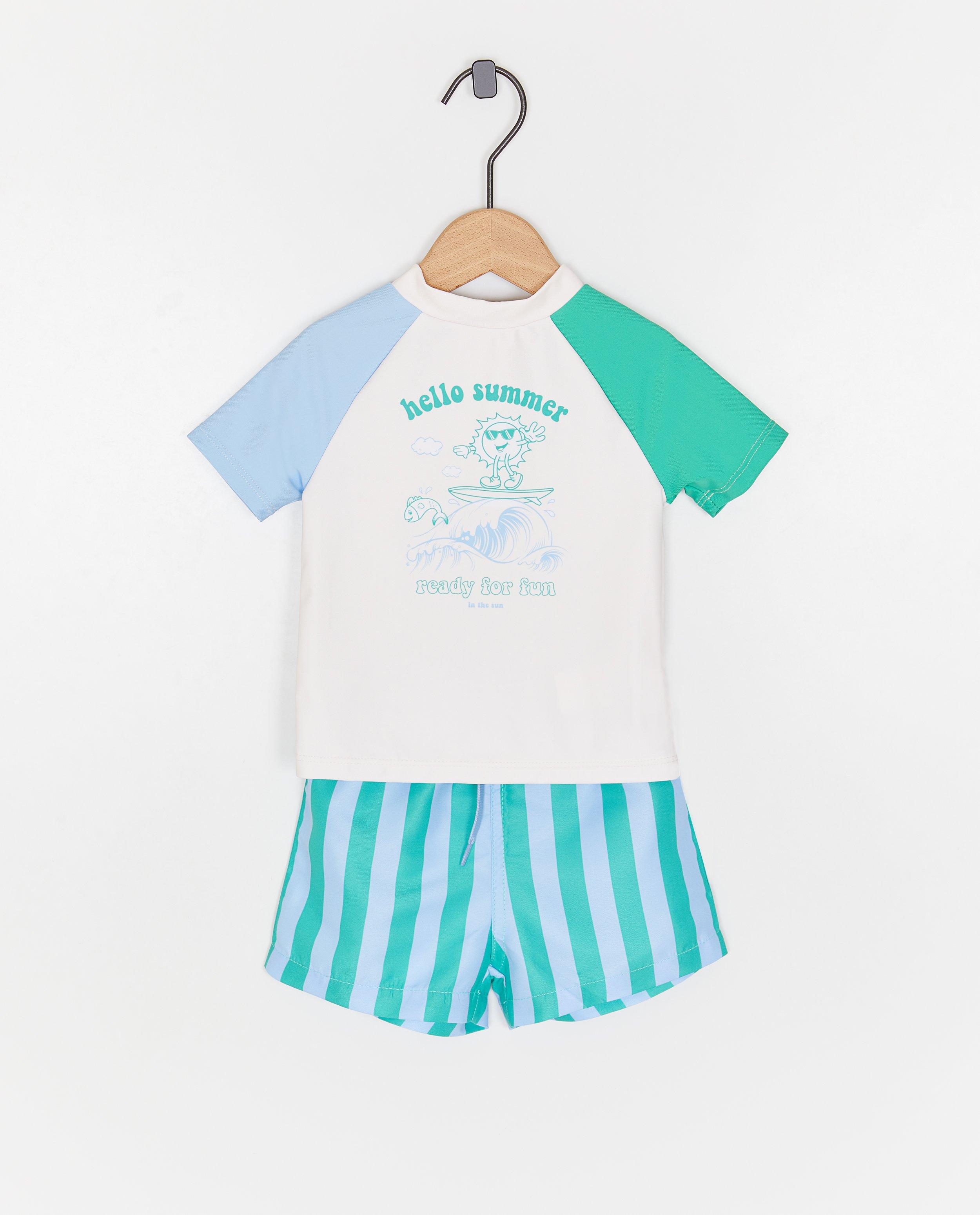 Zwemset: top + short, UPF 50+, 62-104 - null - Cuddles and Smiles