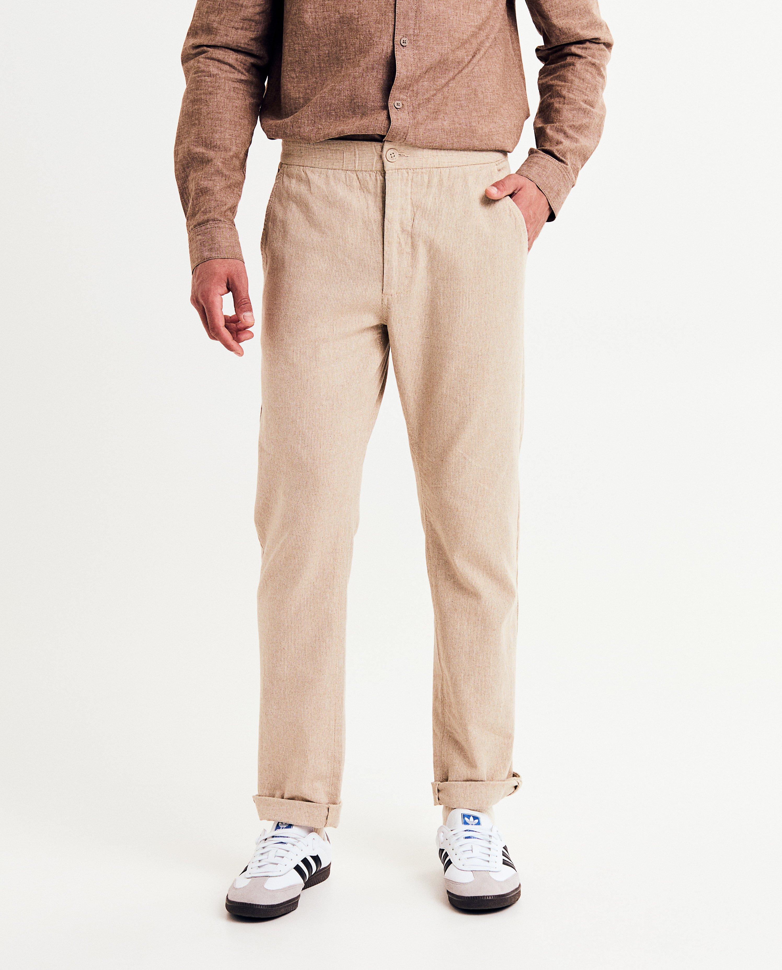 Broeken - Broek met linnen, straight fit