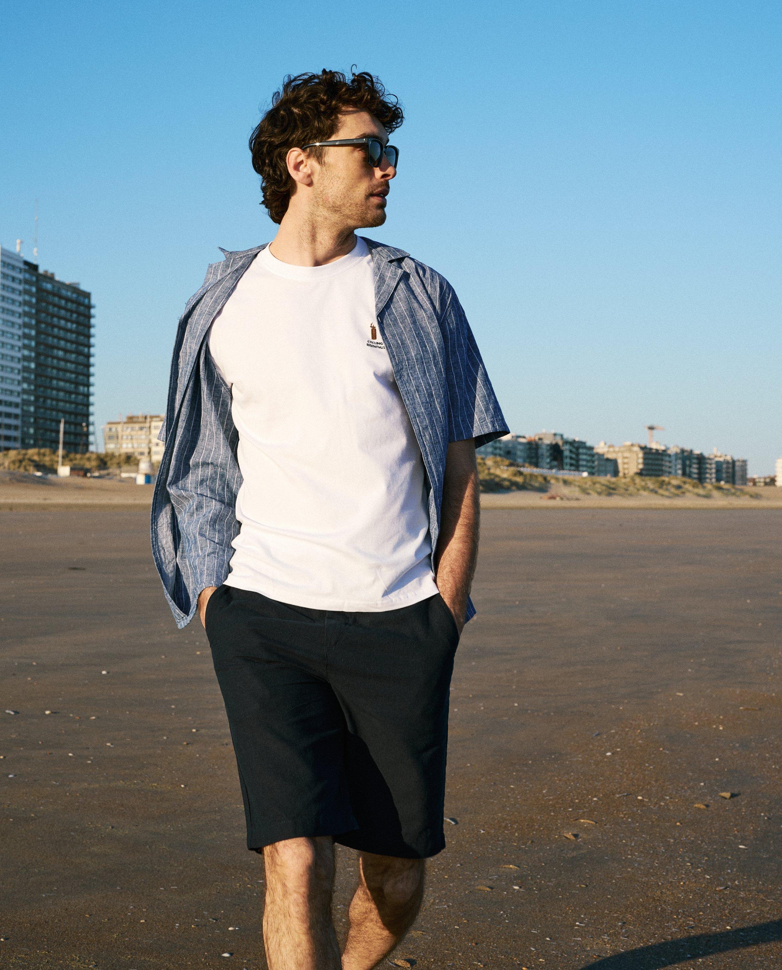 Short met linnen, relaxed fit