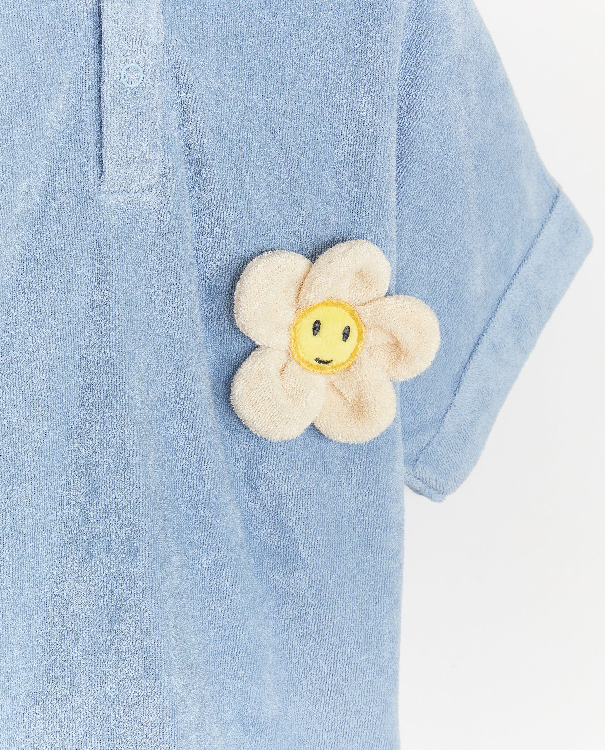 Badponcho met bloem - Product Detail - blauw - afbeelding nummer 3