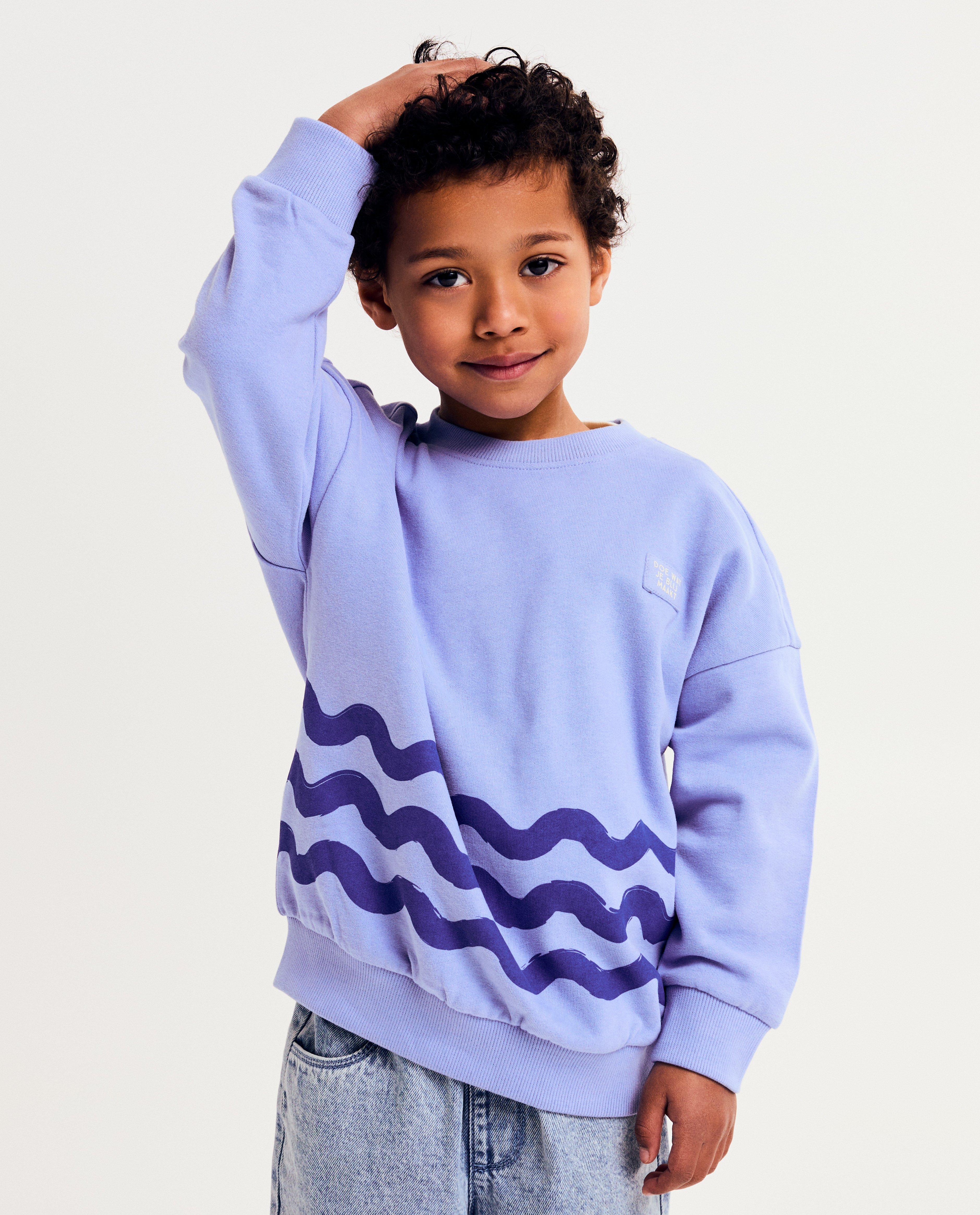 Sweater met golvende strepen, unisex