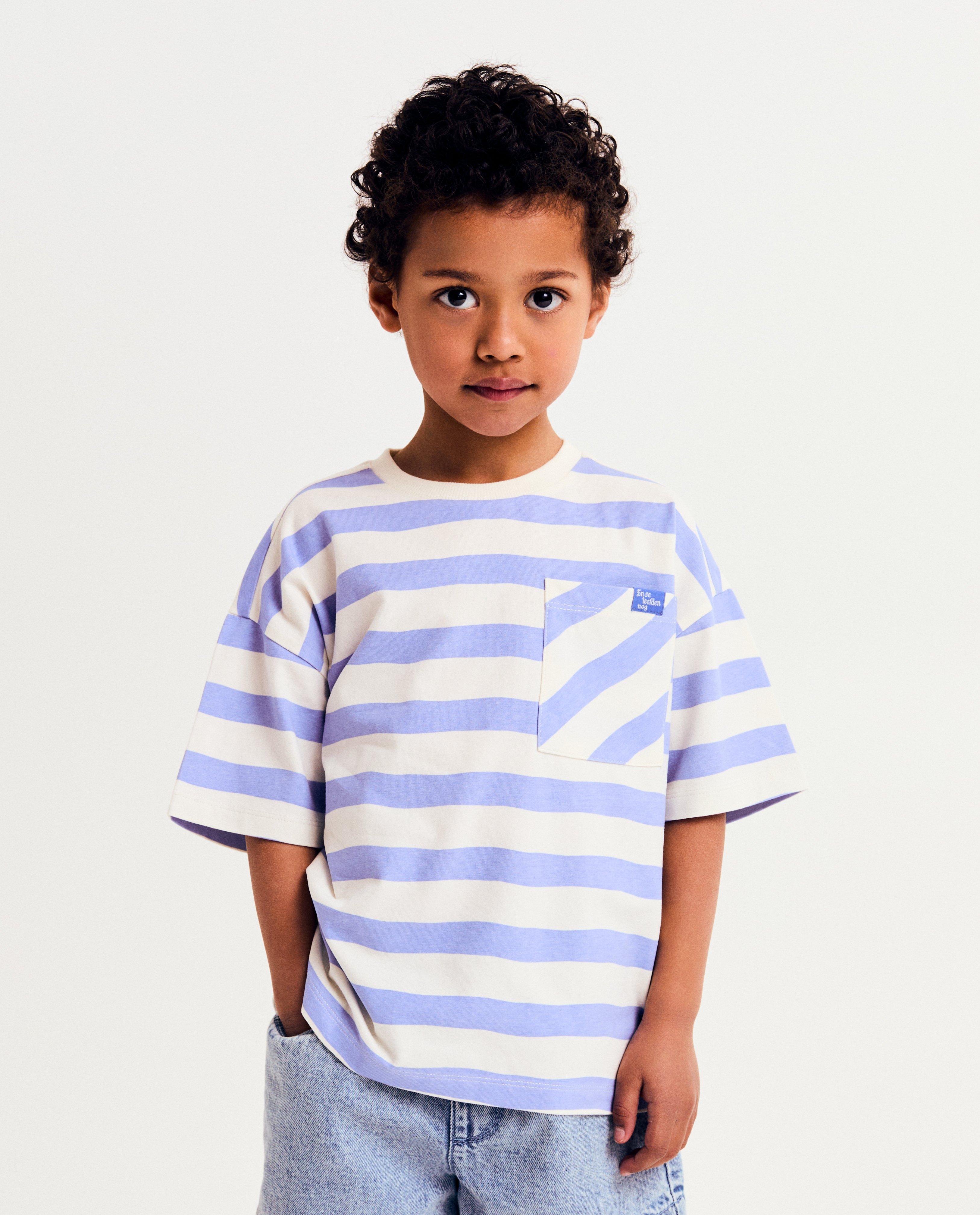 T-shirt met strepen, unisex