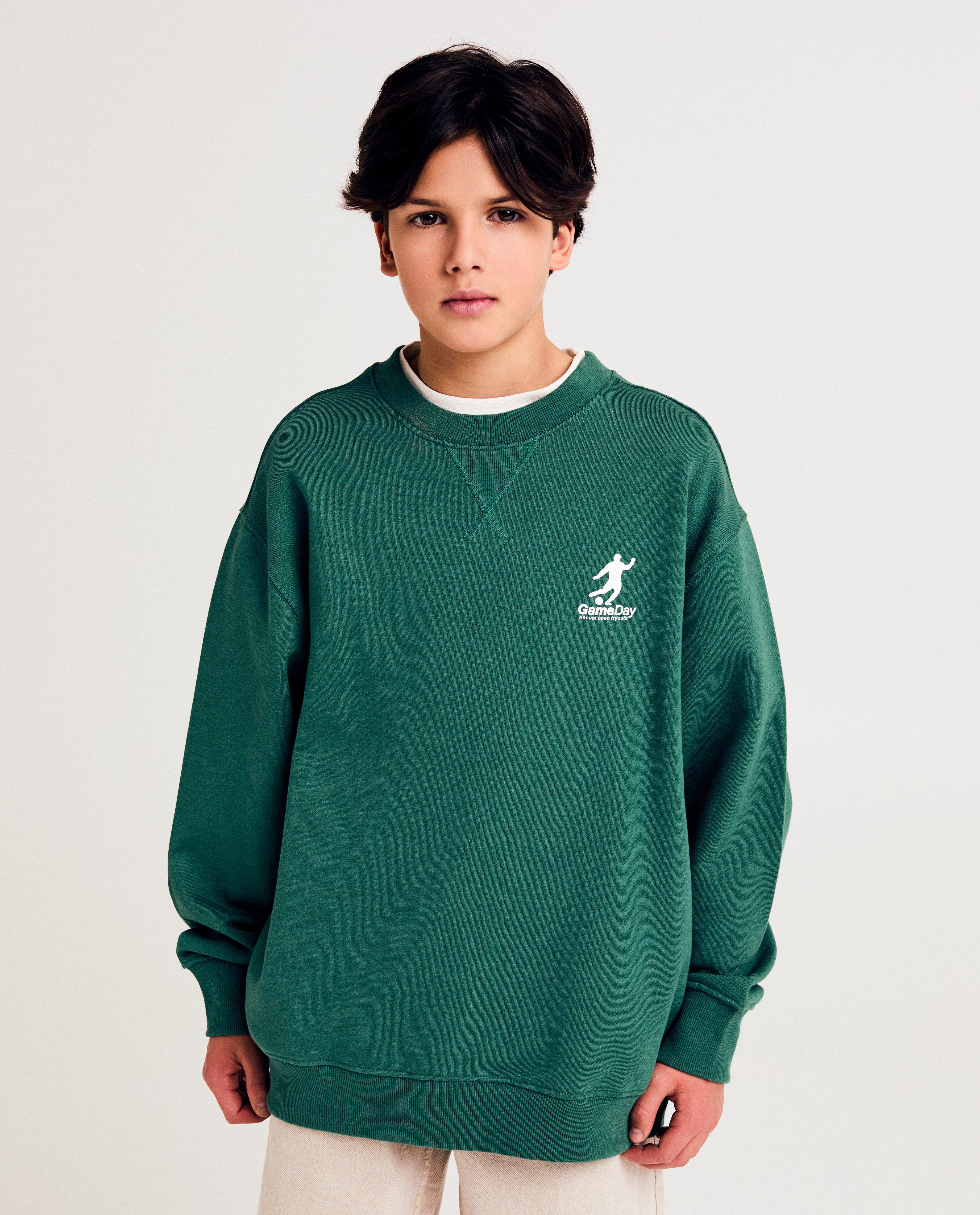 Sweaters - Sweater met kleine print voetballer
