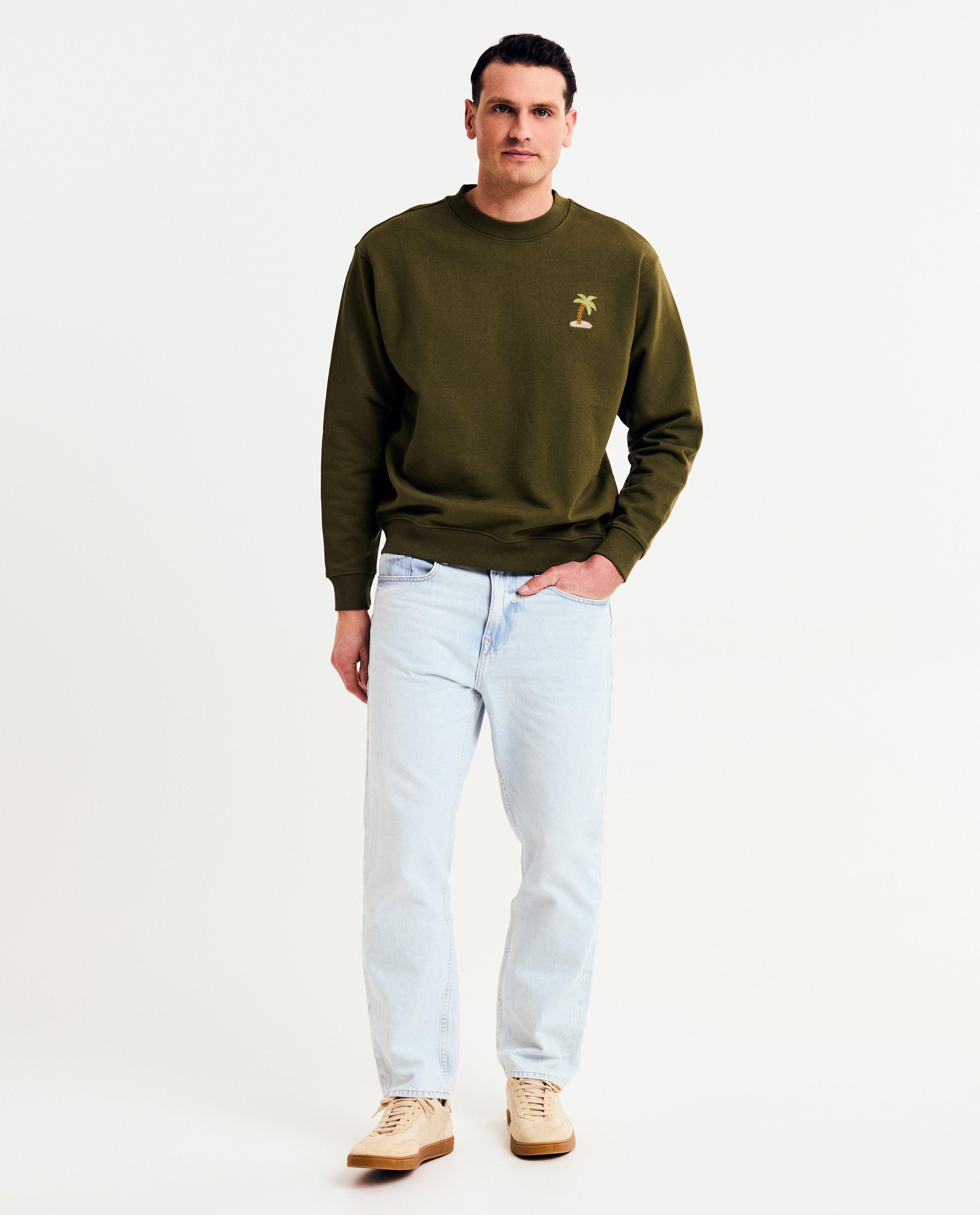 Sweaters - Sweater met geborduurde palmboom