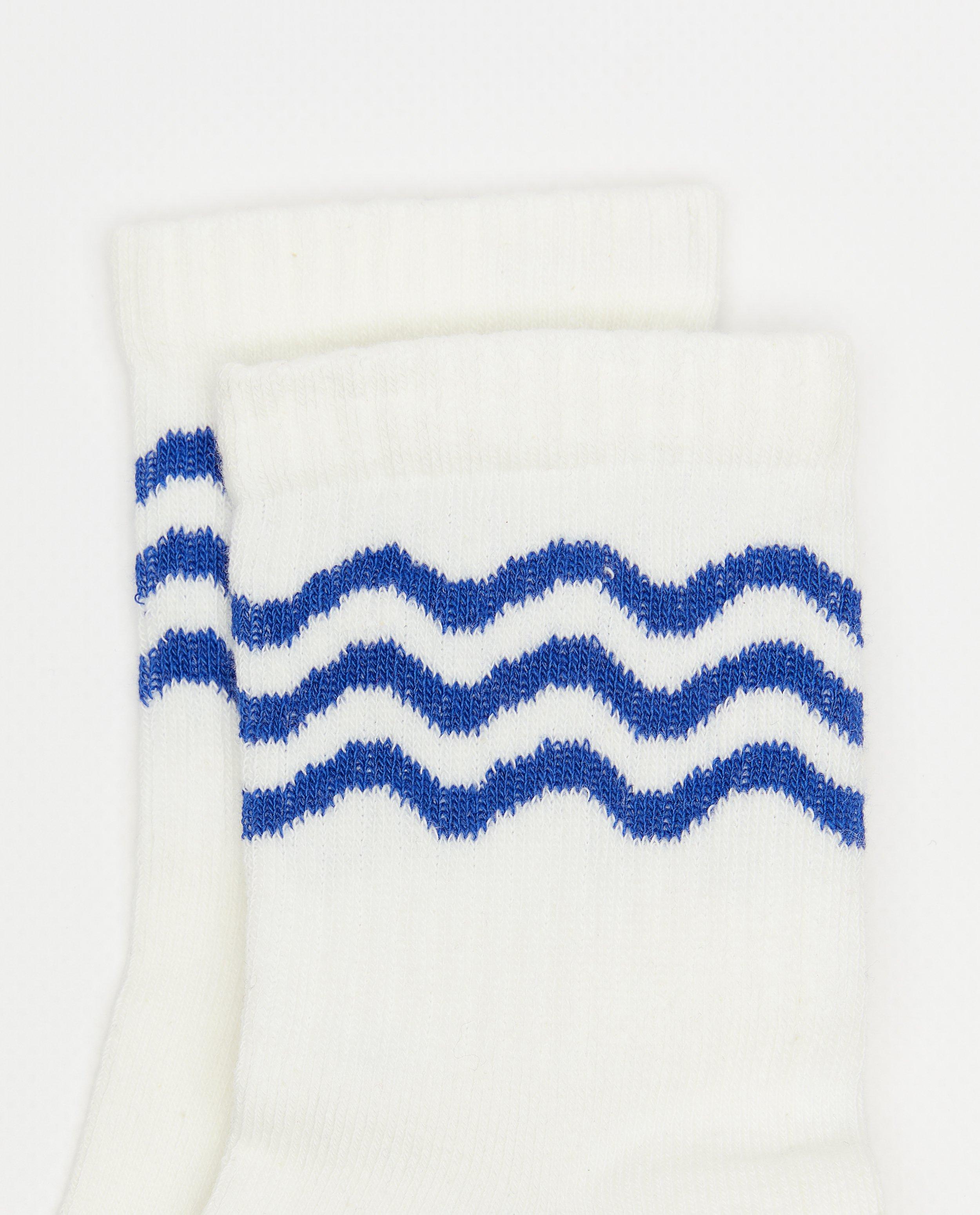 Kousen - Kousen met golvende strepen, unisex