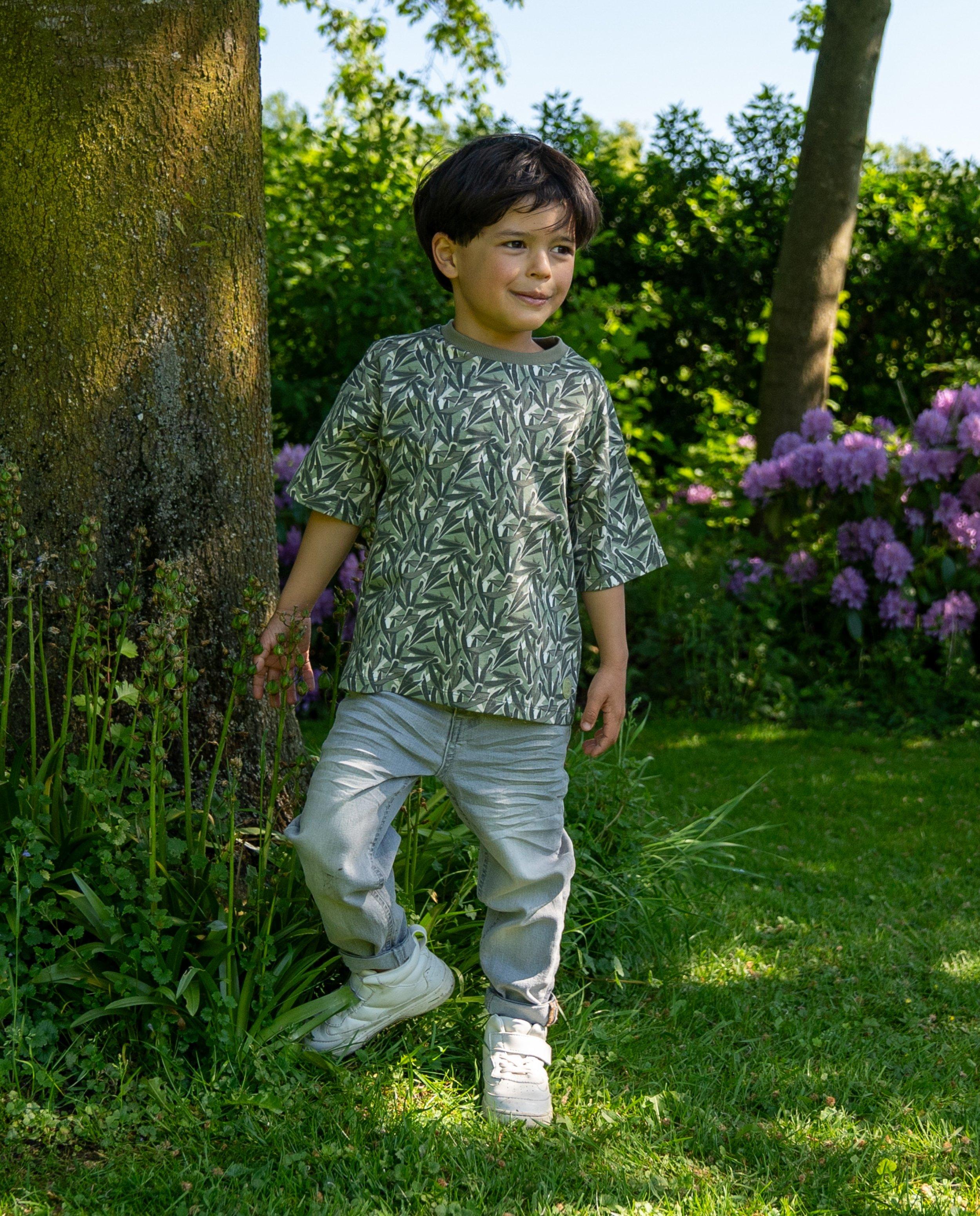 Grijze jeans met verwassen look - null - Koko Noko