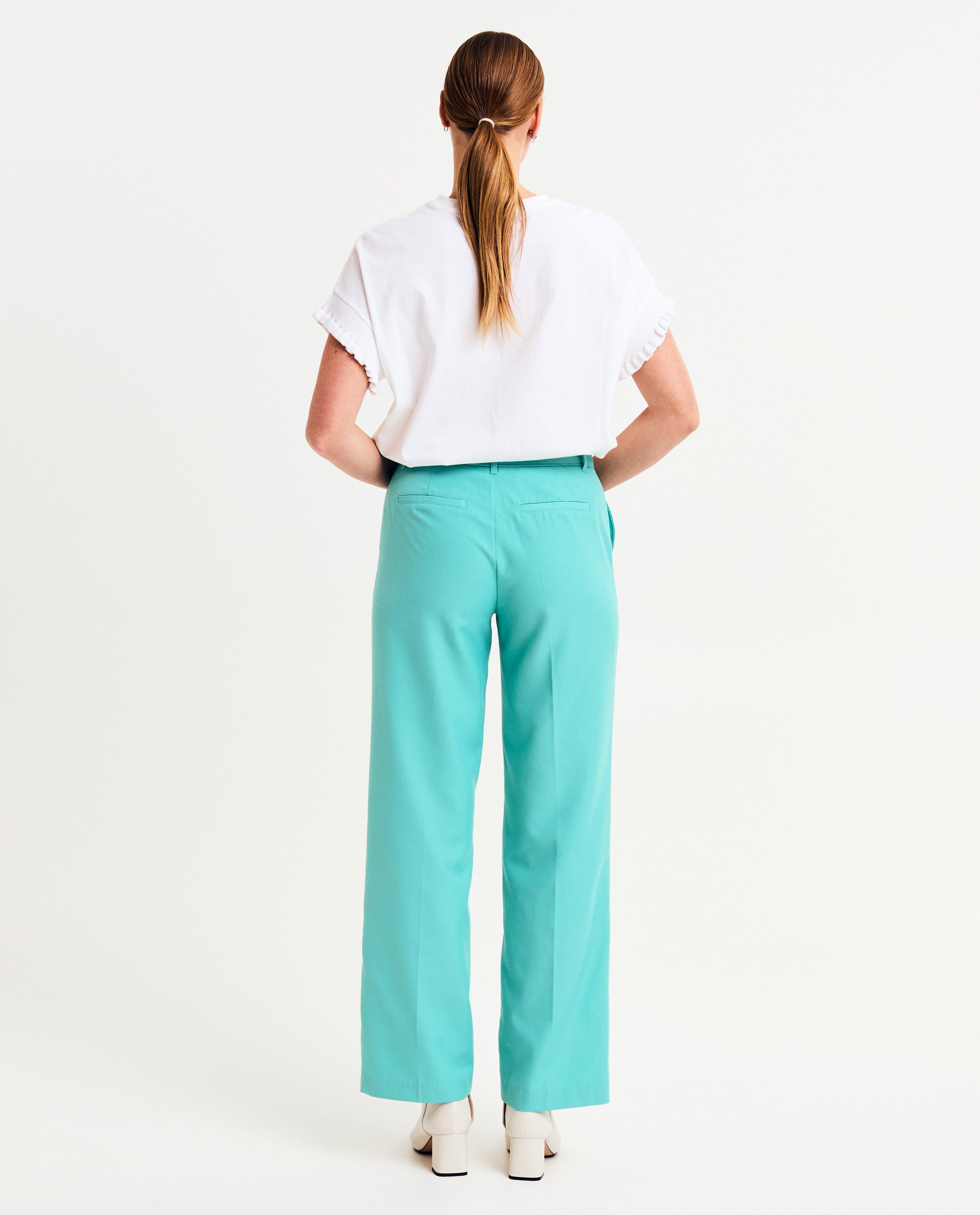 Broeken - Turquoise broek