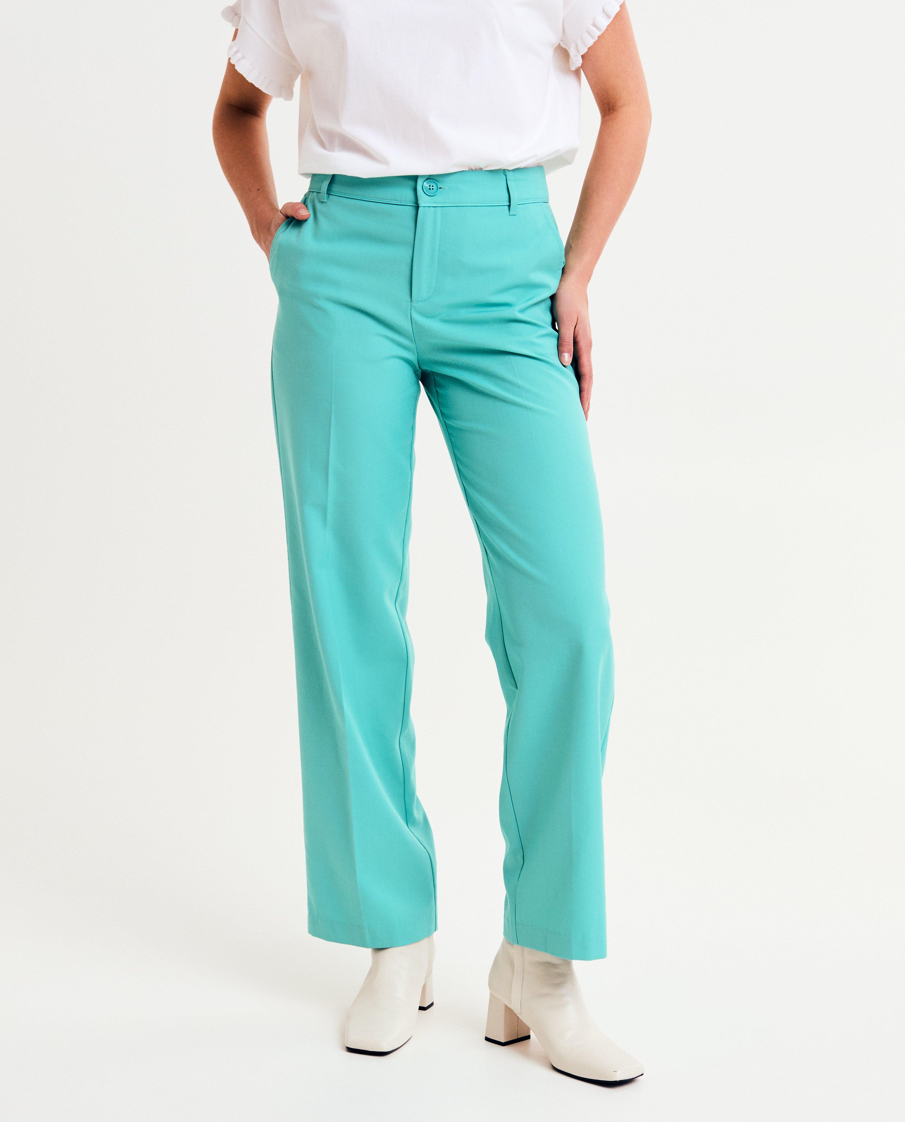 Broeken - Turquoise broek