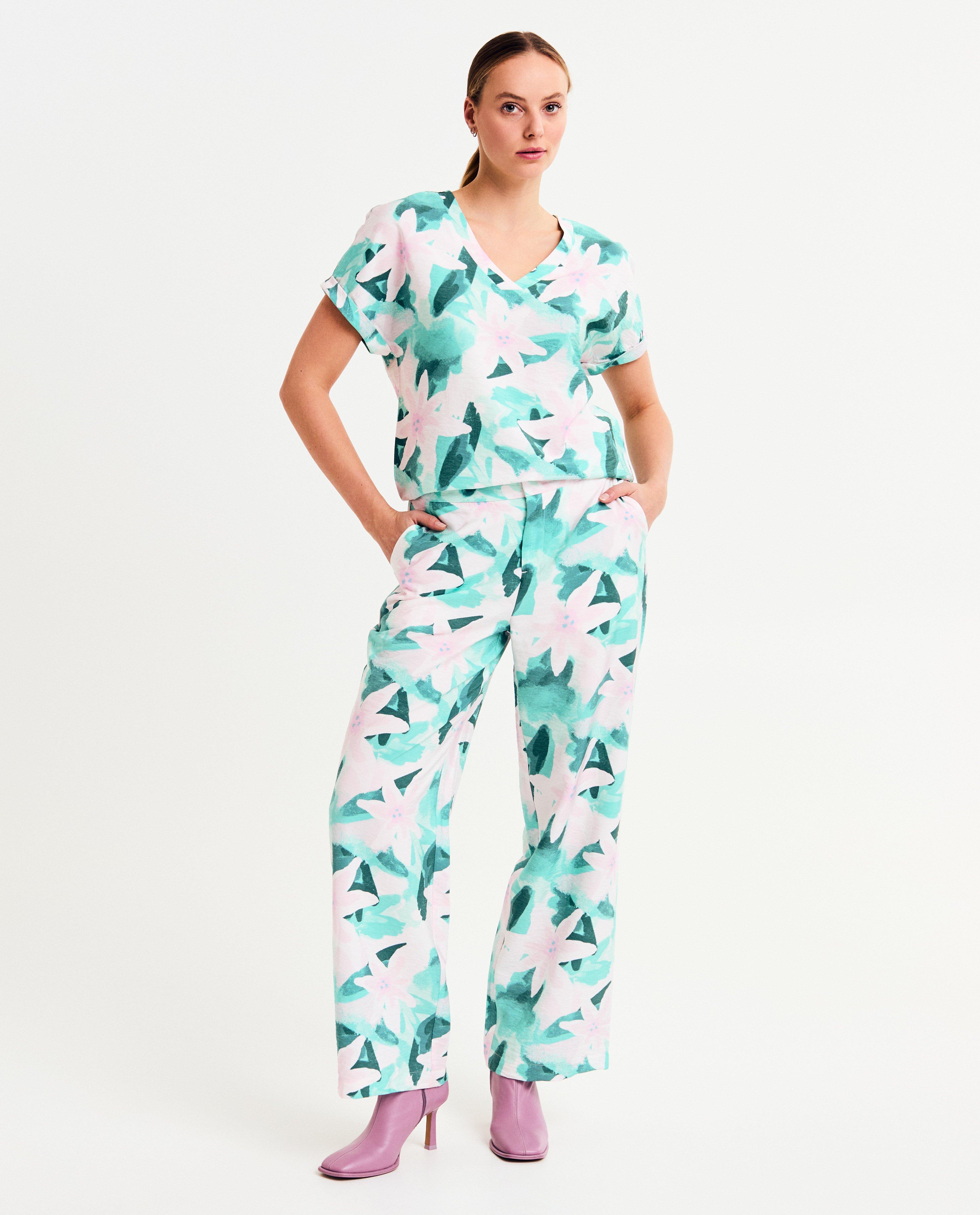 Broek met bloemenprint - null - Sora