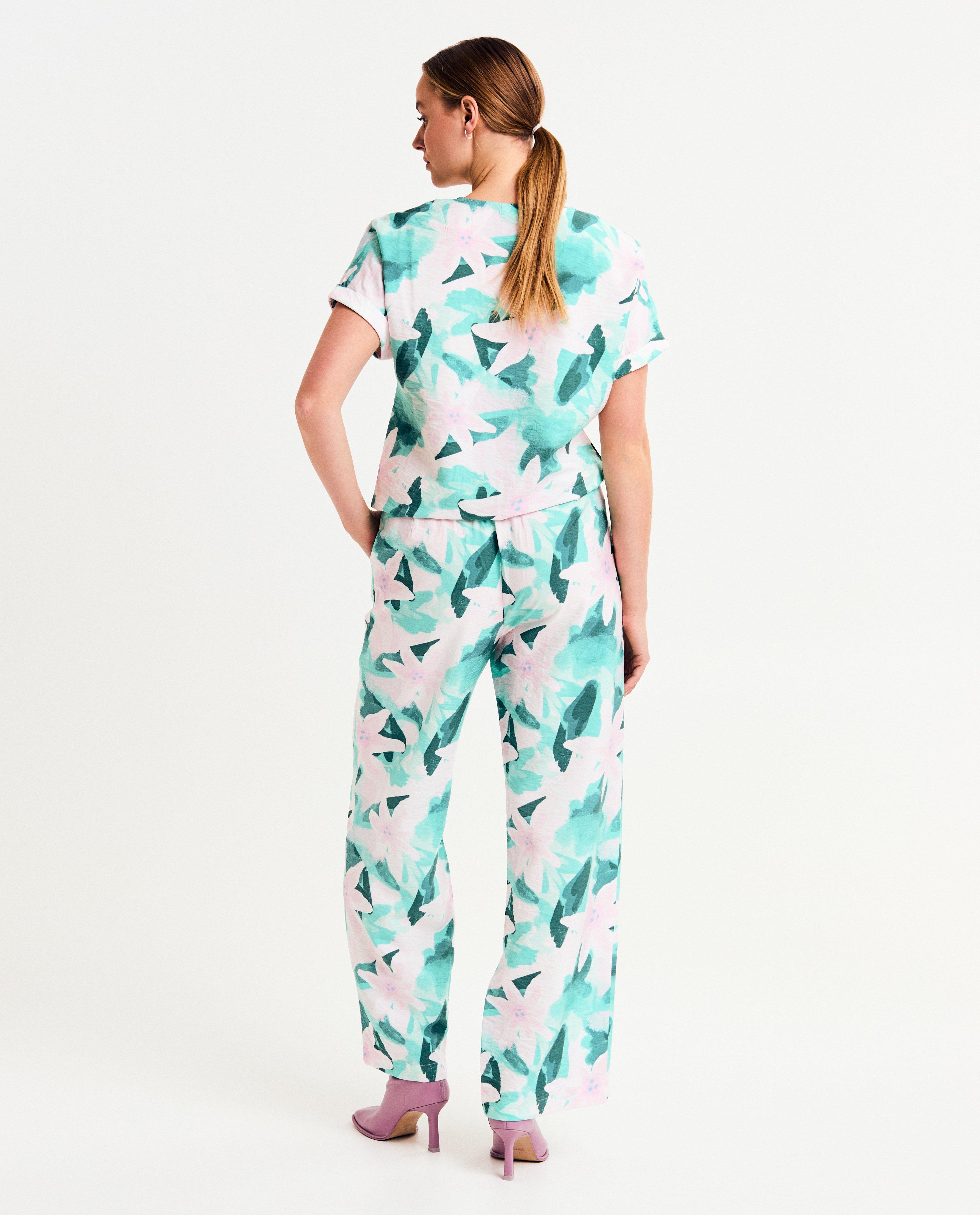 Broeken - Broek met bloemenprint