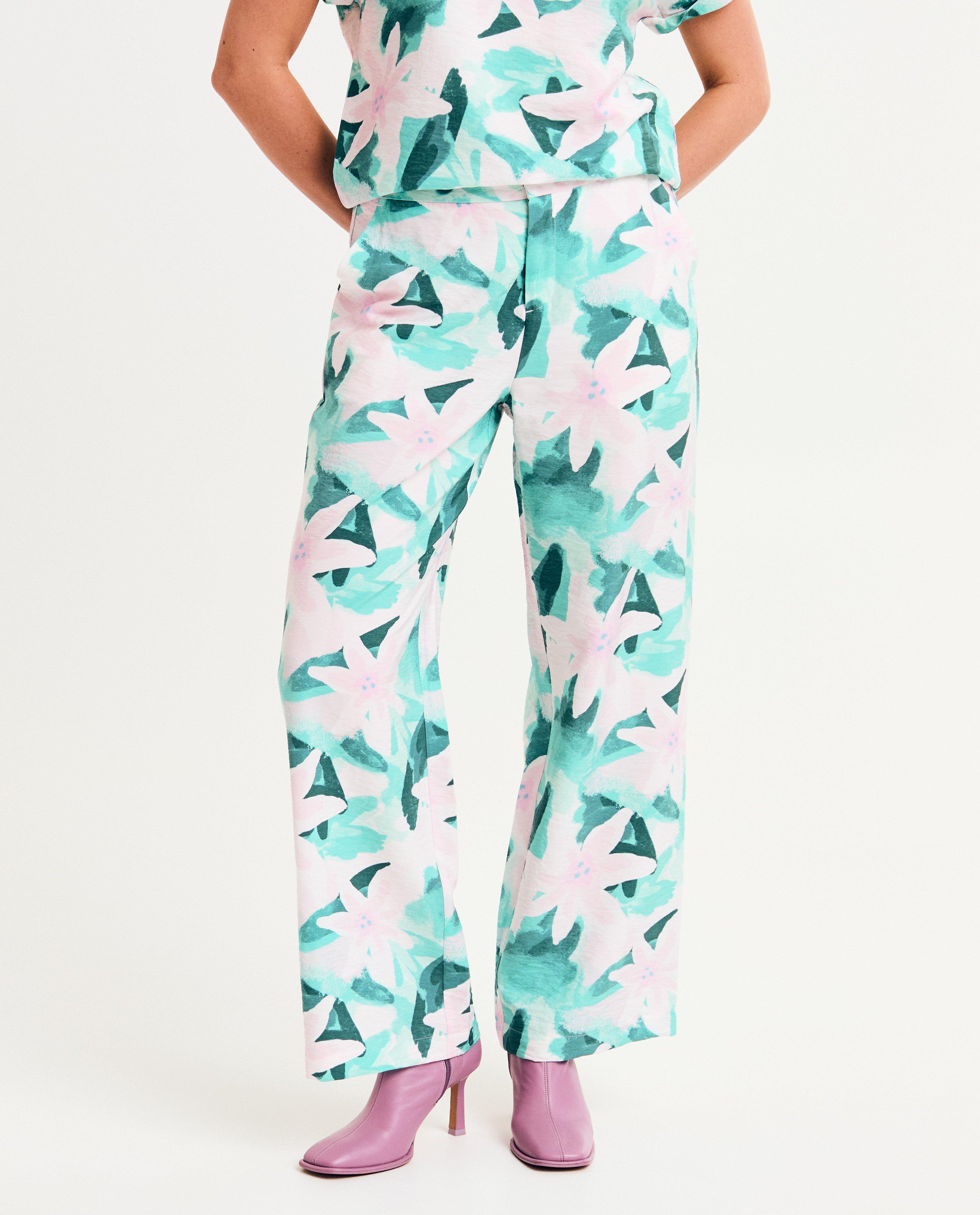 Broeken - Broek met bloemenprint