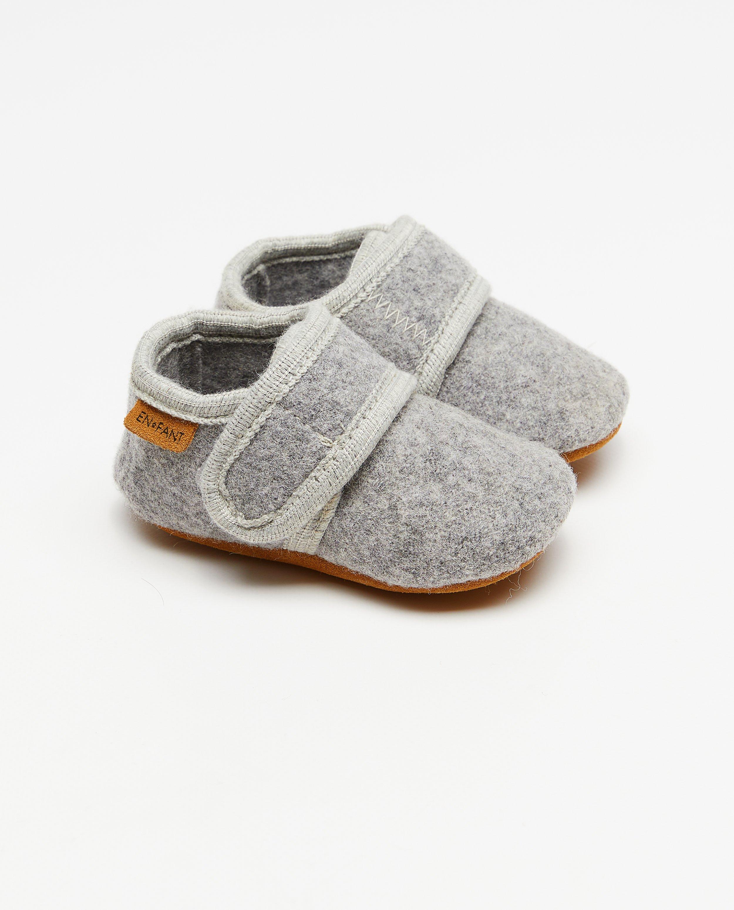 Wollen pantoffels met antislip, 17-28 - null - Enfant