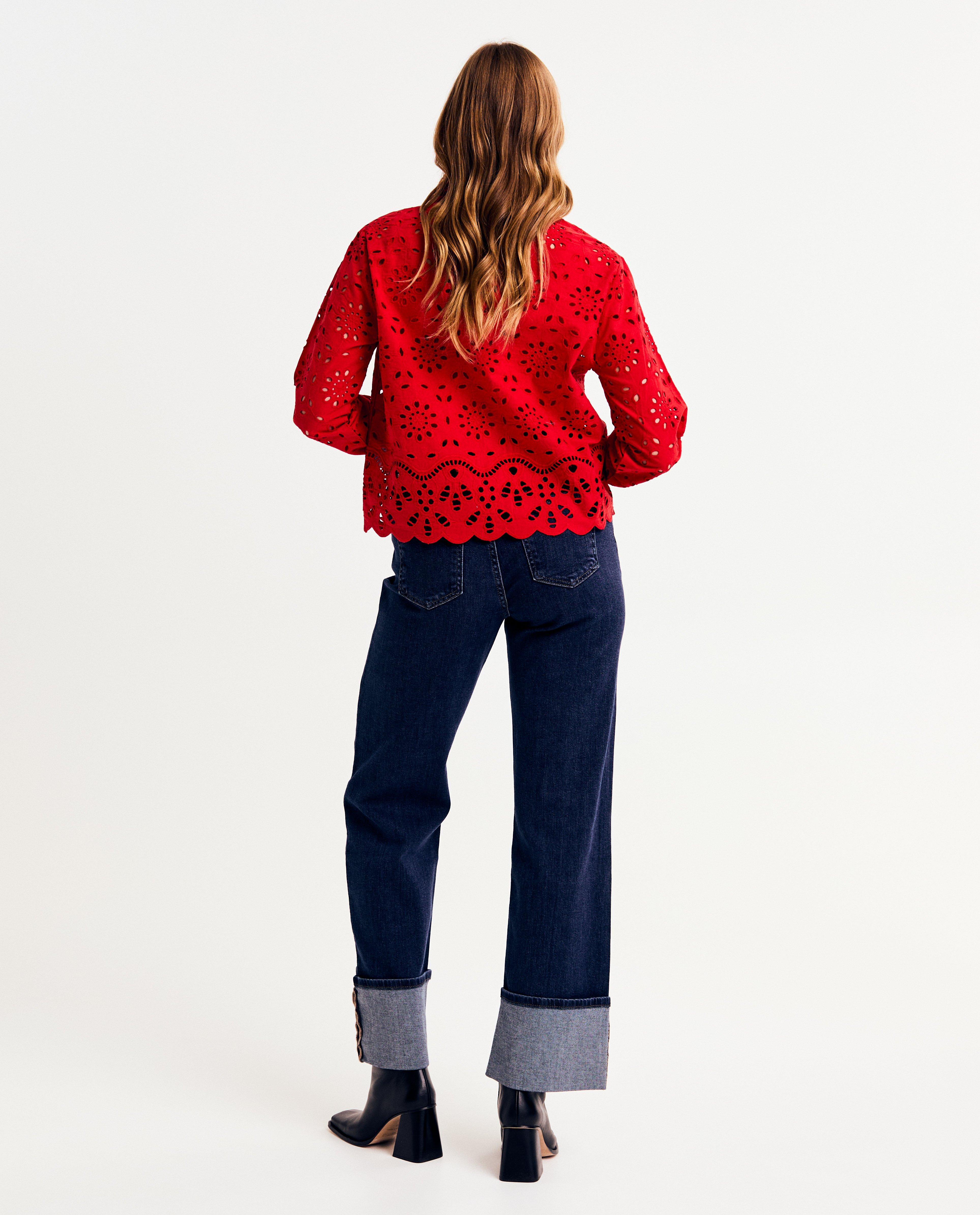 Hemden - Blouse met broderie anglaise