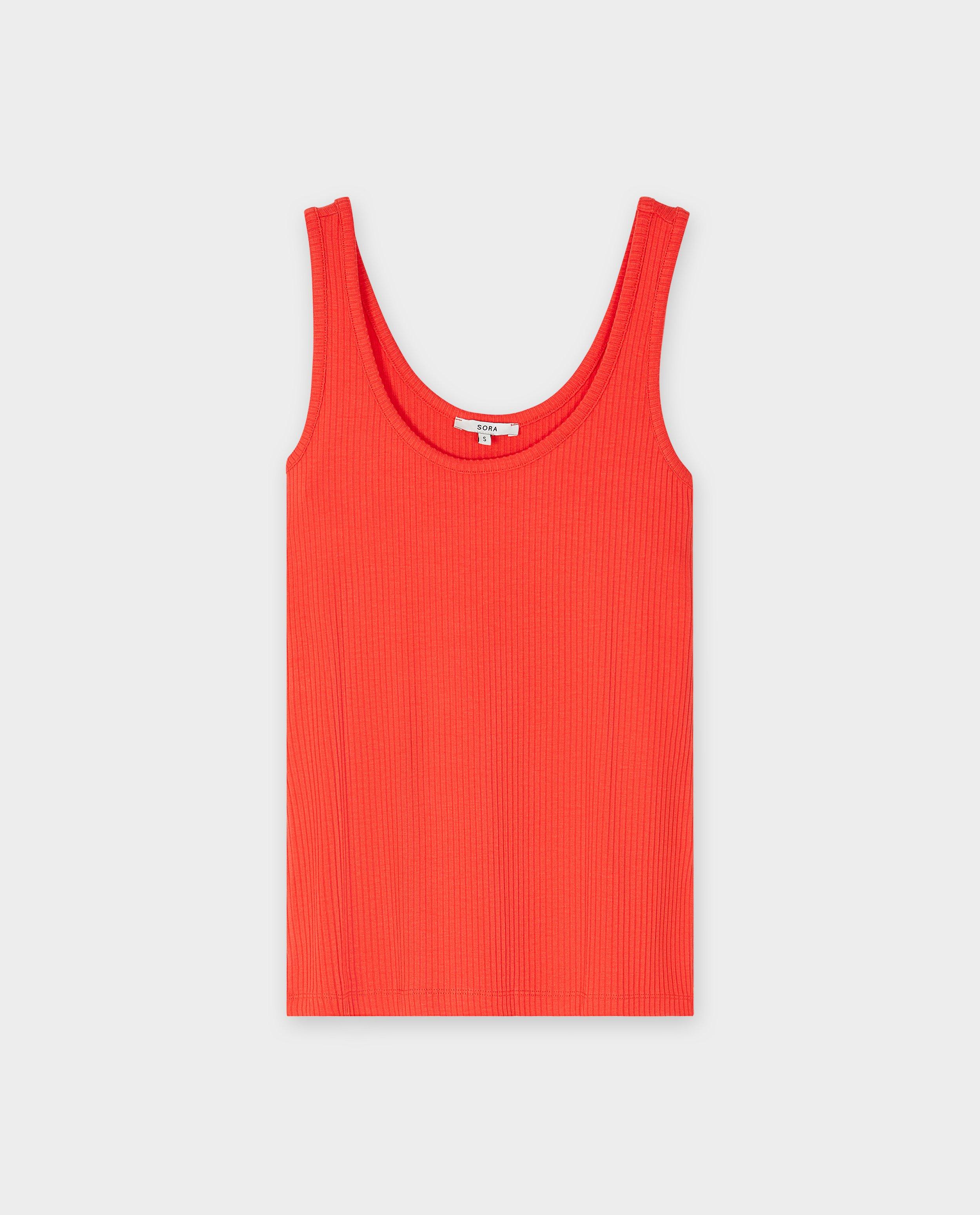 T-shirts - Top met fijne rib