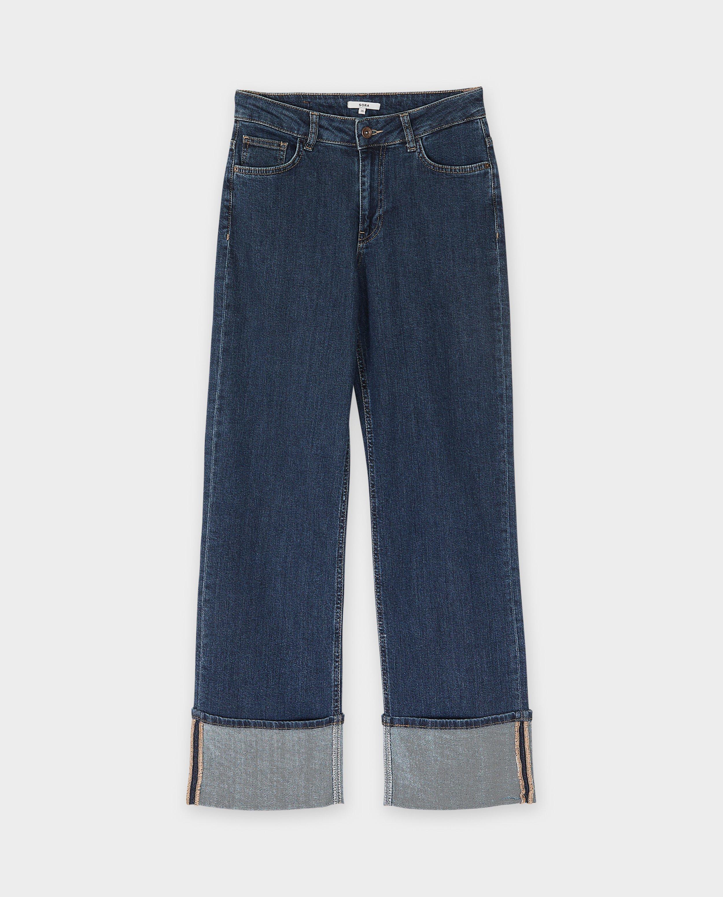 Jeans - Jeans met omslag, straight fit