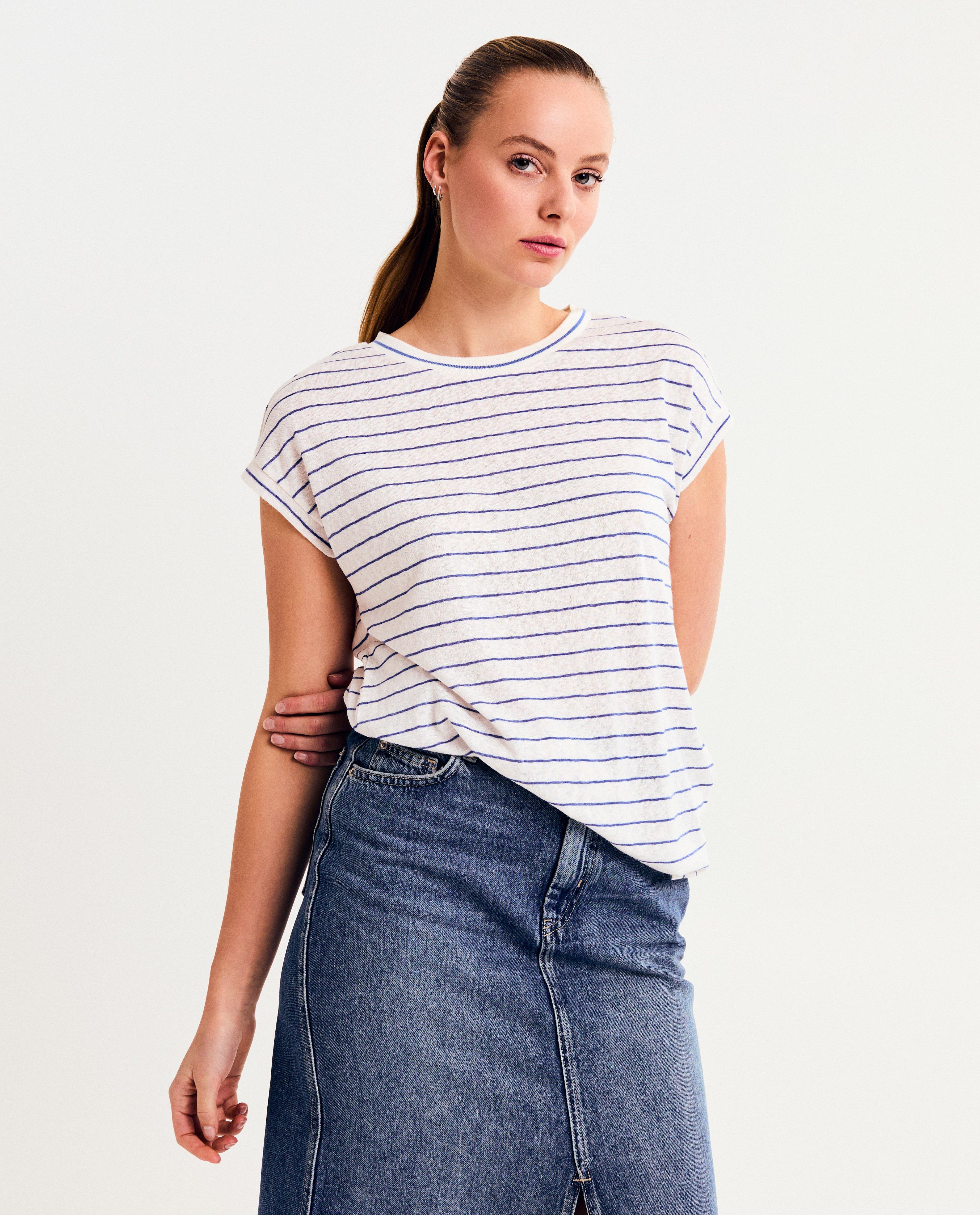 T-shirt met strepen - null - Sora