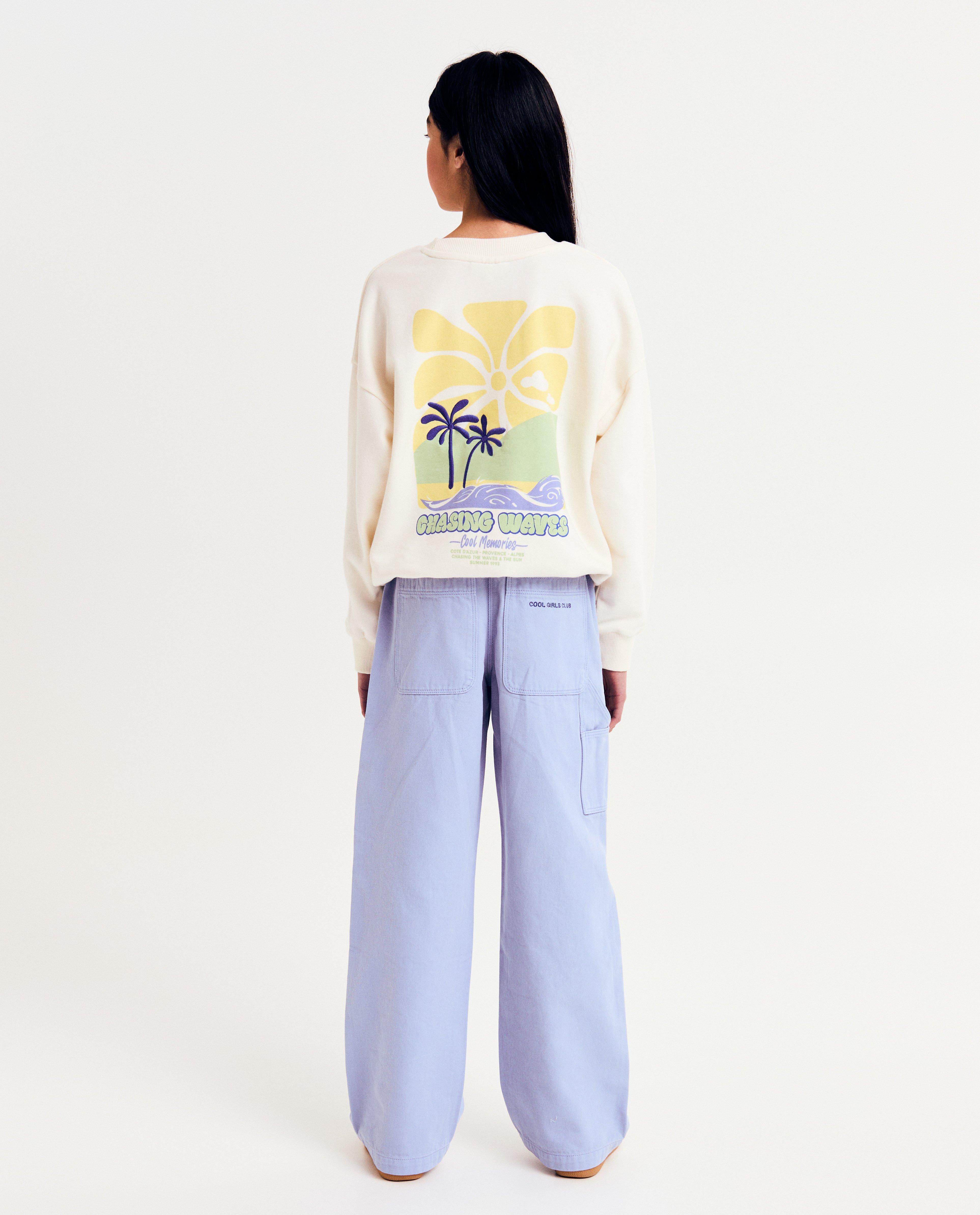 Broeken - Groene broek, straight fit