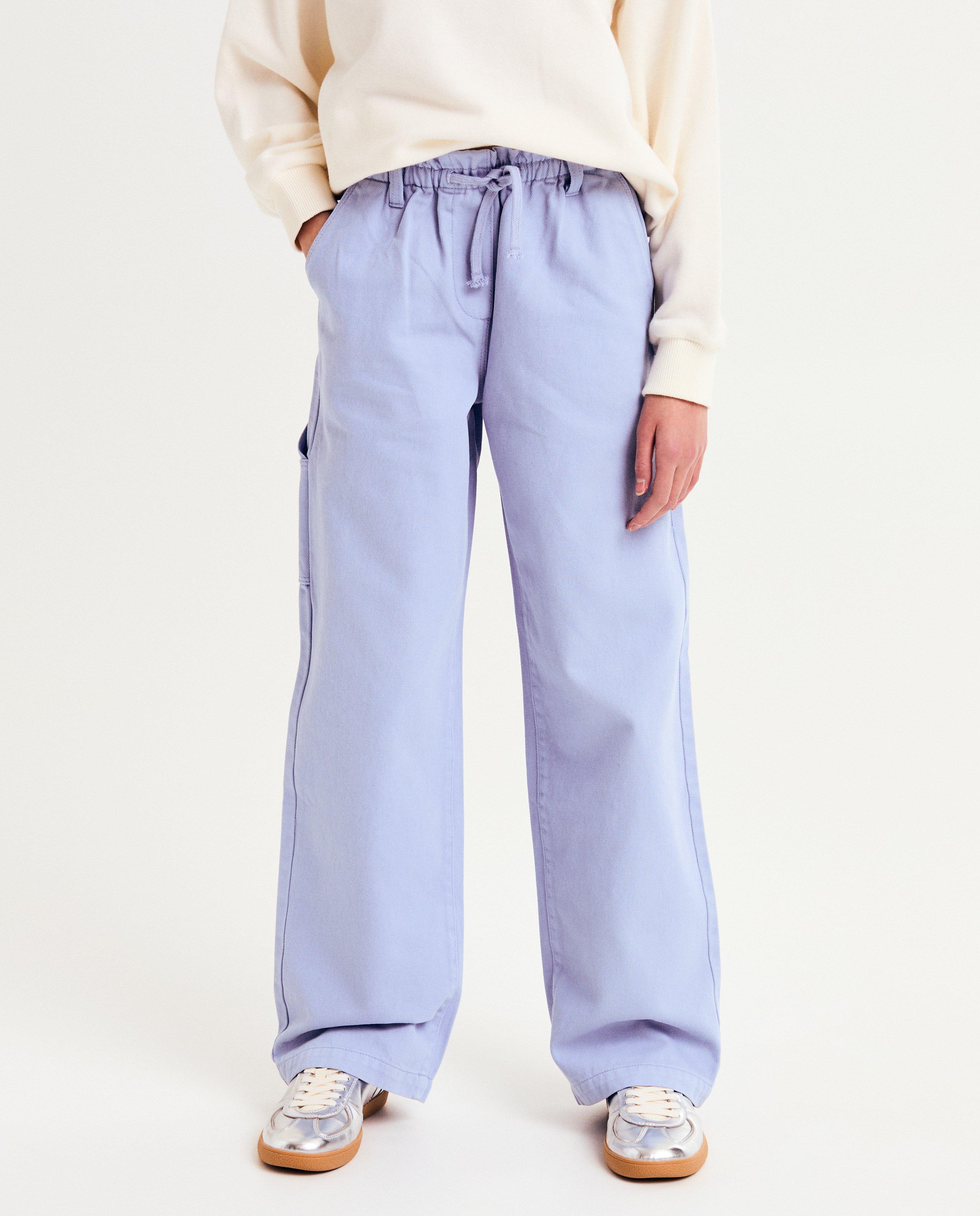 Broeken - Groene broek, straight fit