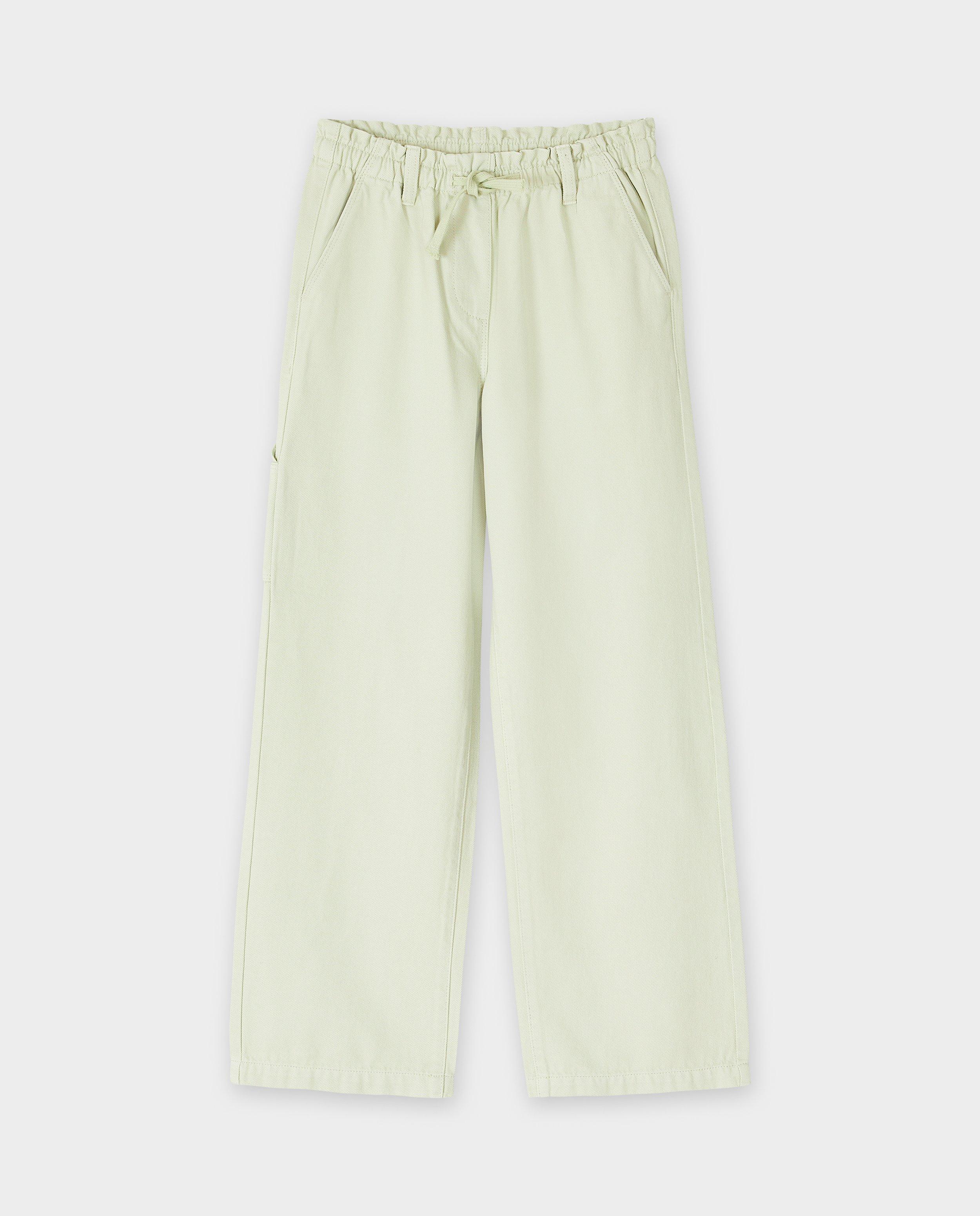 Broeken - Groene broek, straight fit