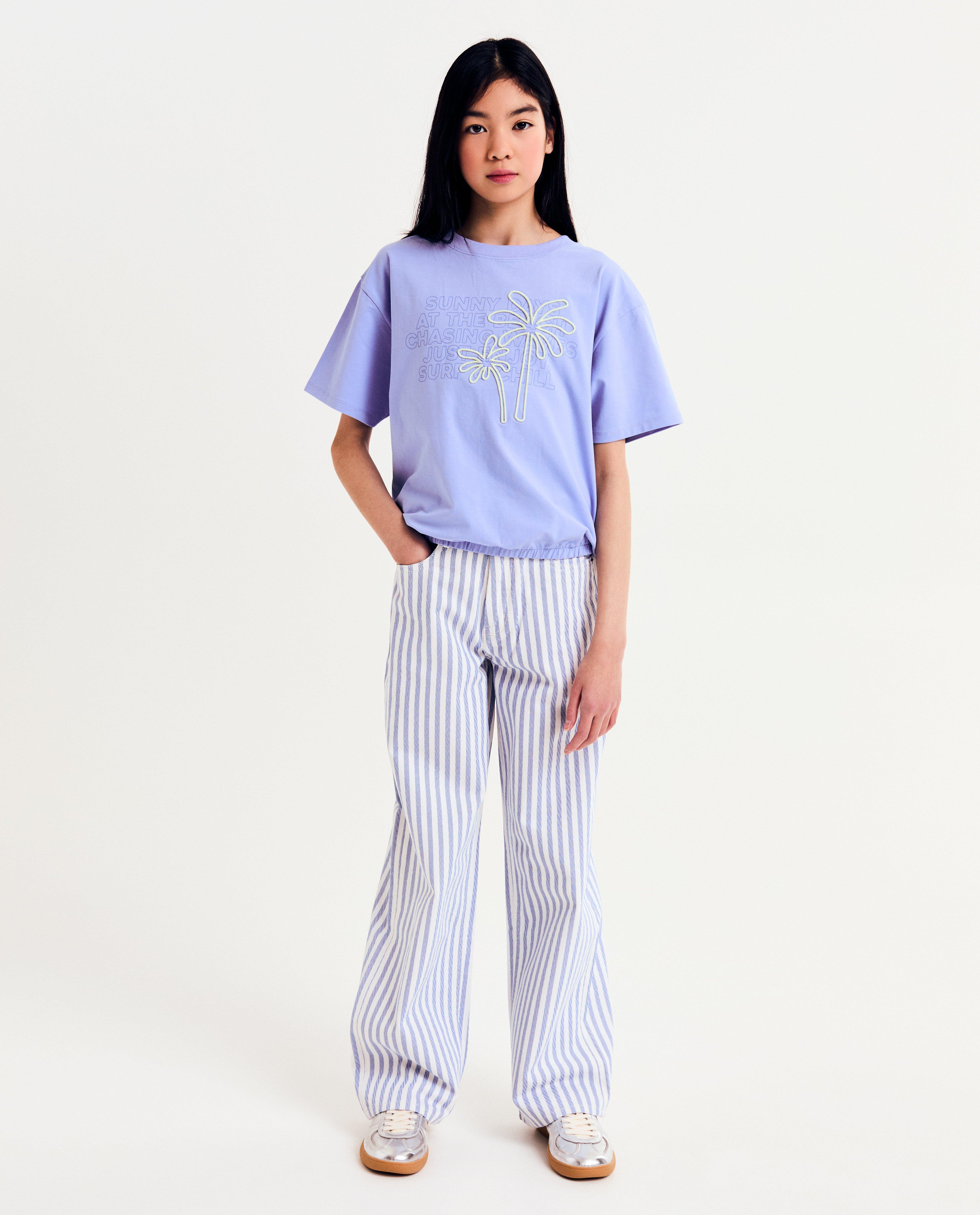 T-shirts - T-shirt met geborduurde palmbomen